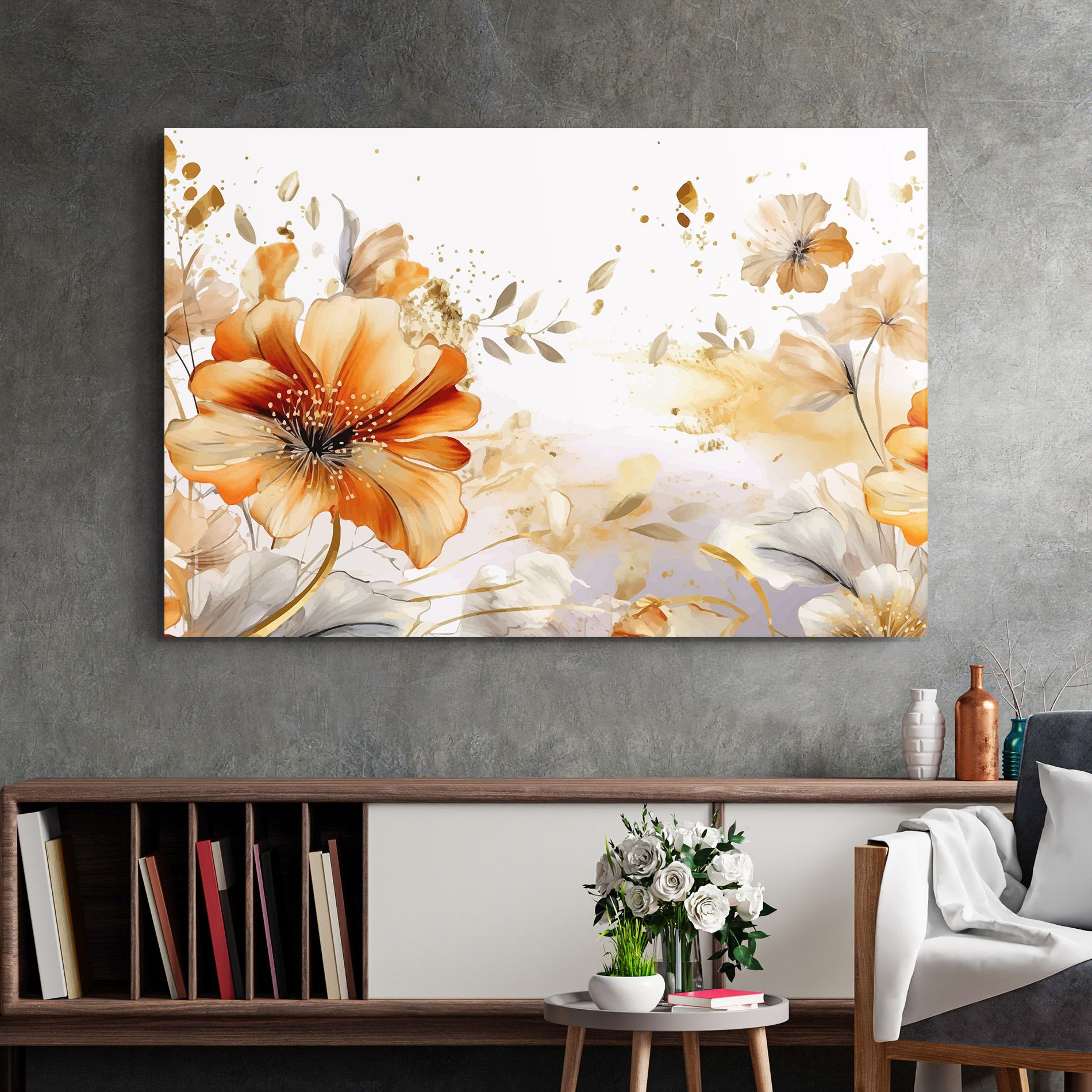 Gold Orange Poppy mockup 2