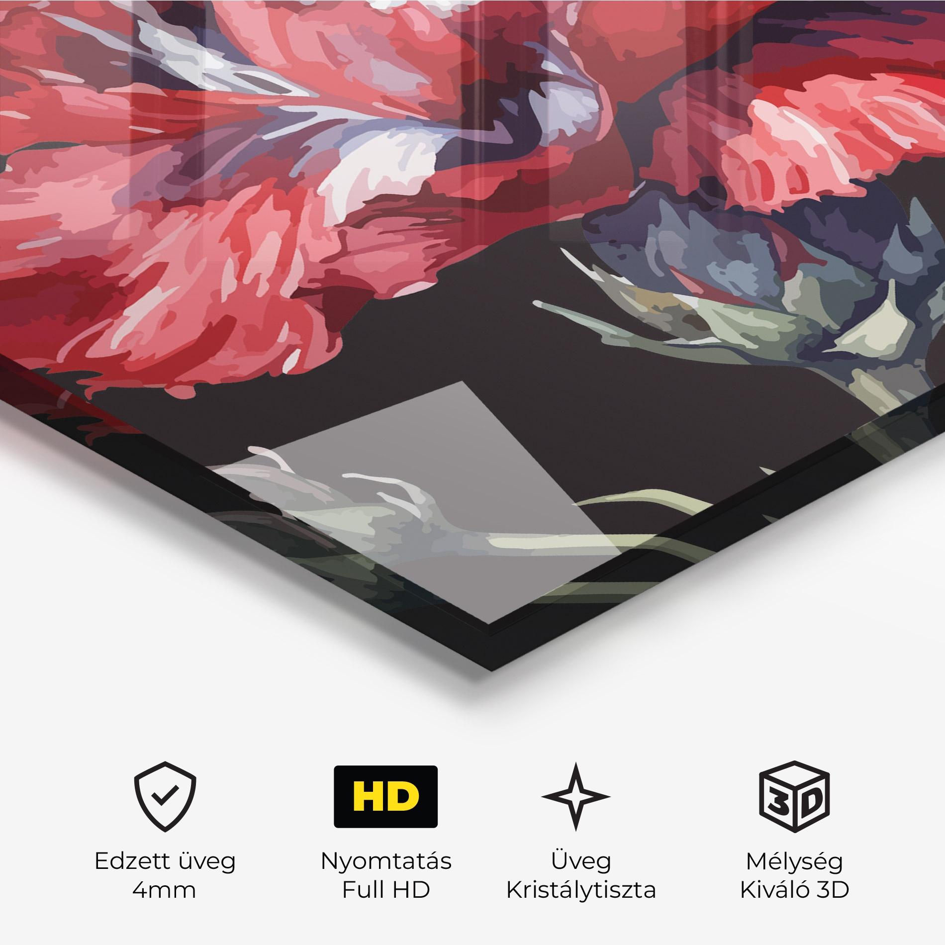 Üvegkép Close Up Poppy mockup 3