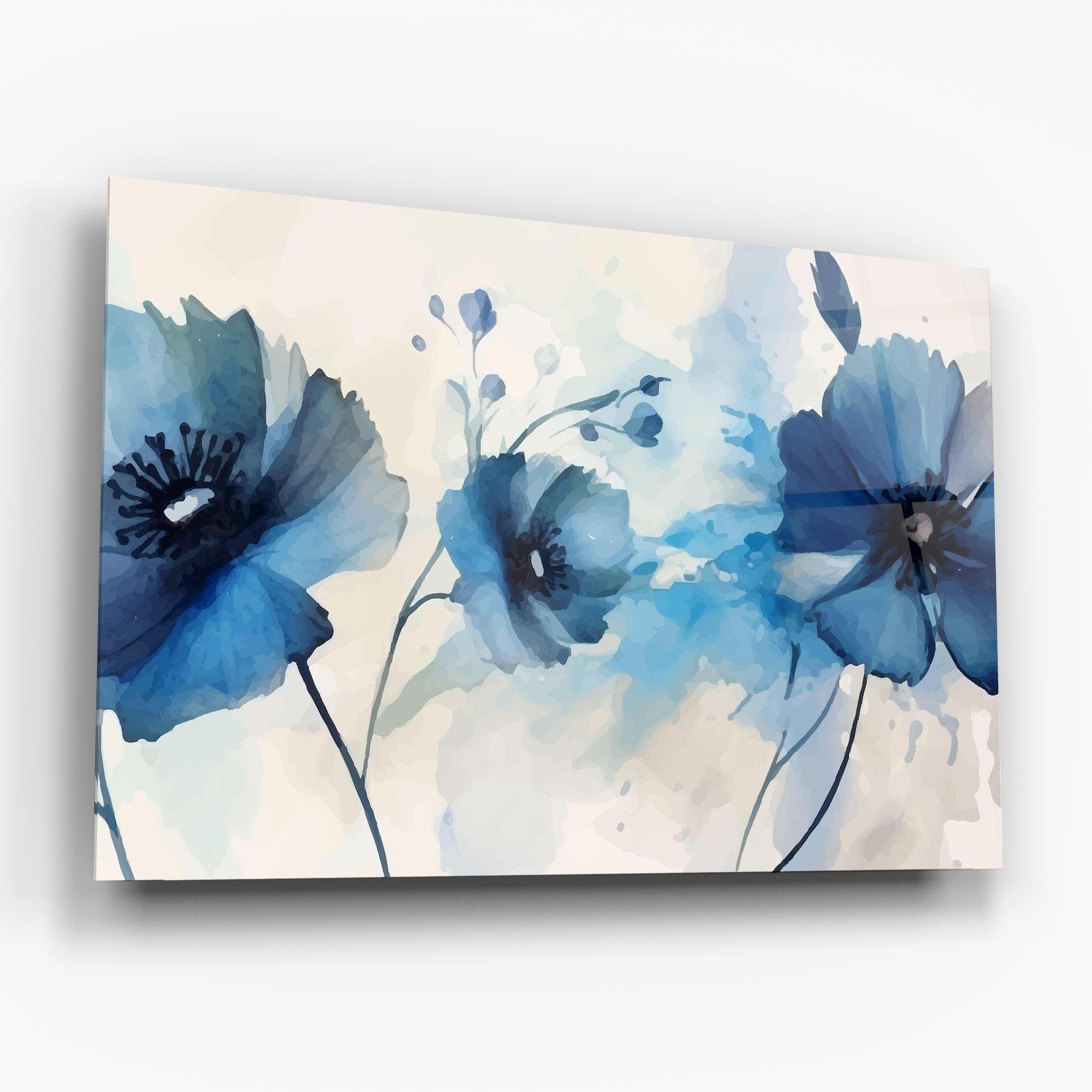 Üvegkép Blue Poppies mockup 6