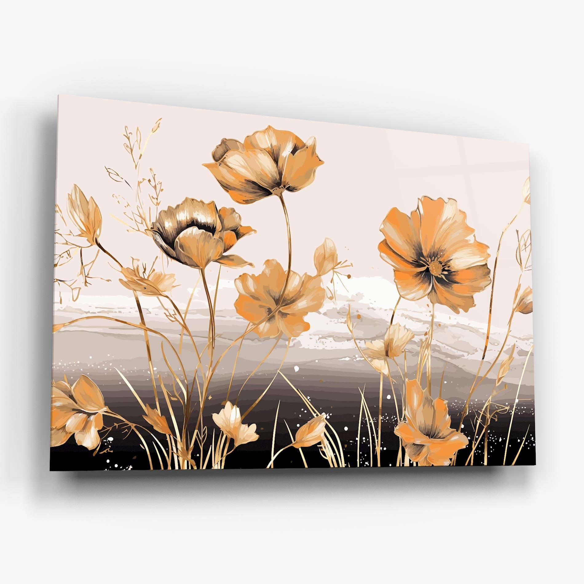 Üvegkép Gold Black Poppy mockup 6