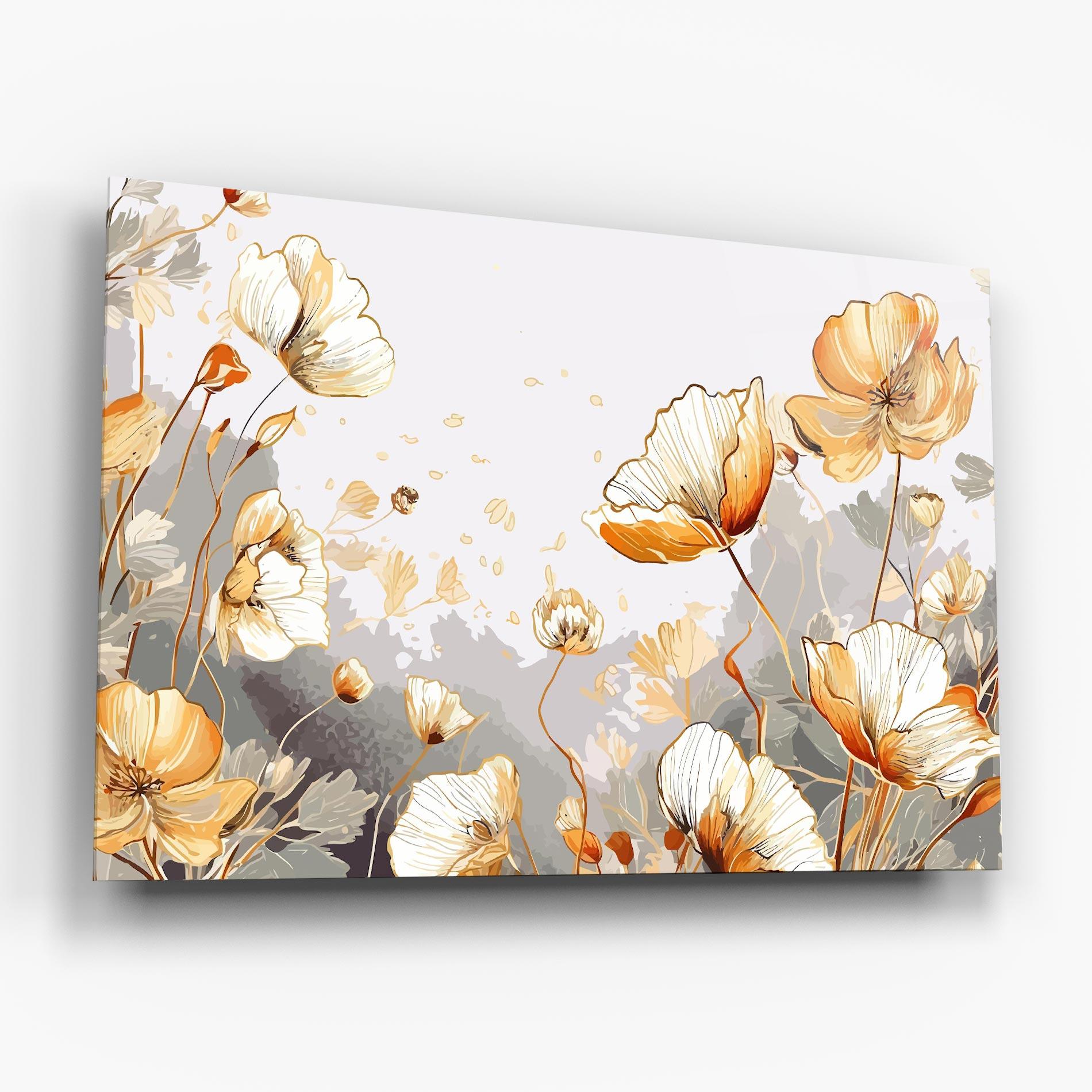 Üvegkép Gold Poppies mockup 6
