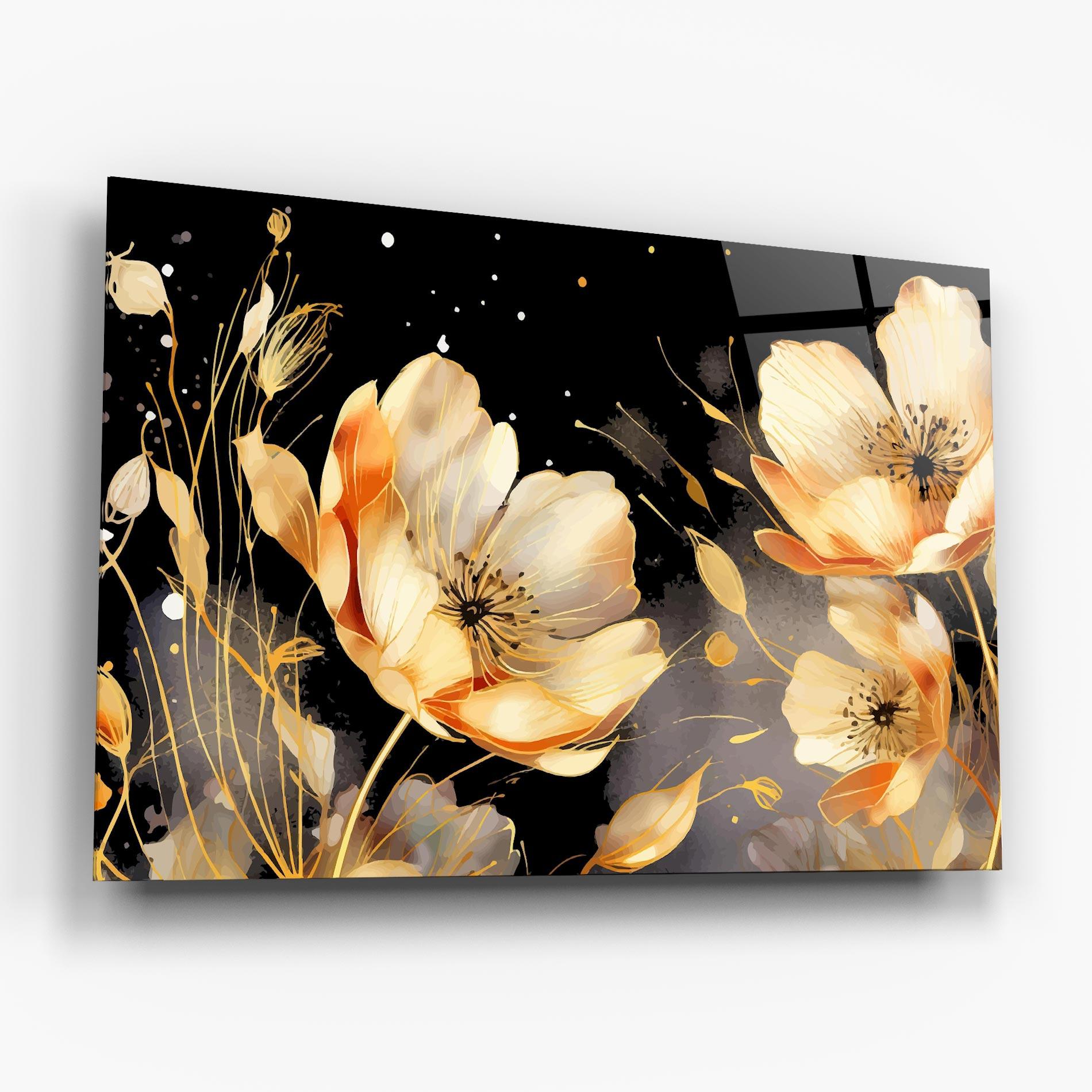 Üvegkép Gold Poppy Black mockup 6