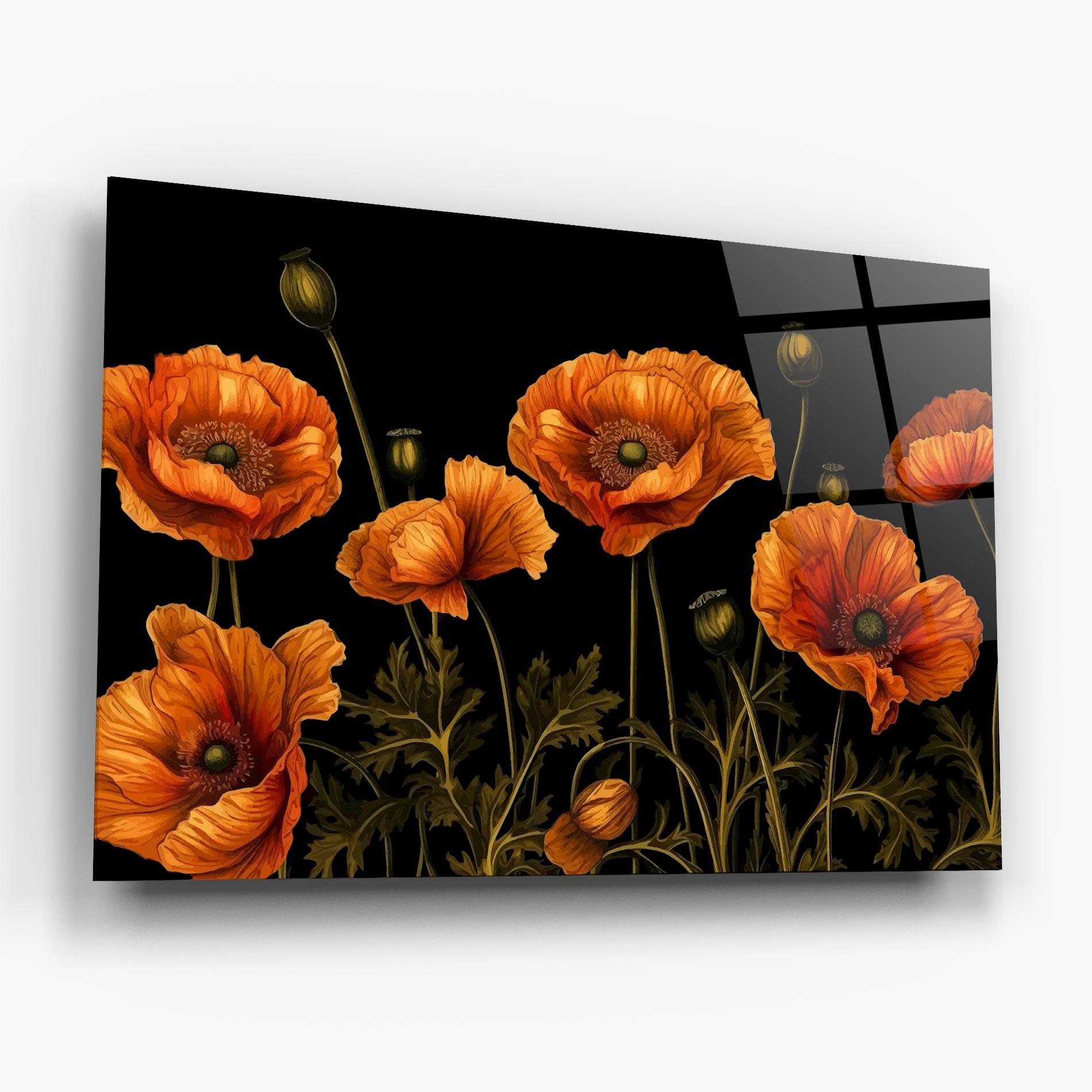 Üvegkép Orange Poppies mockup 6