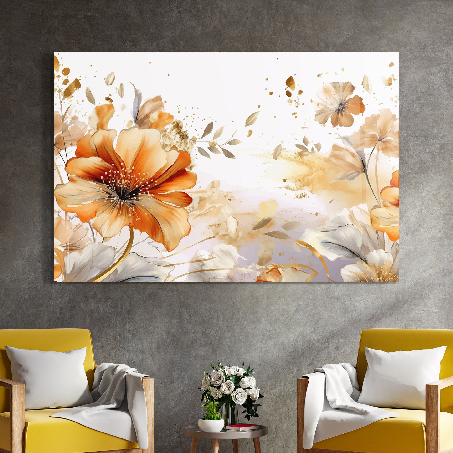 Gold Orange Poppy mockup 4