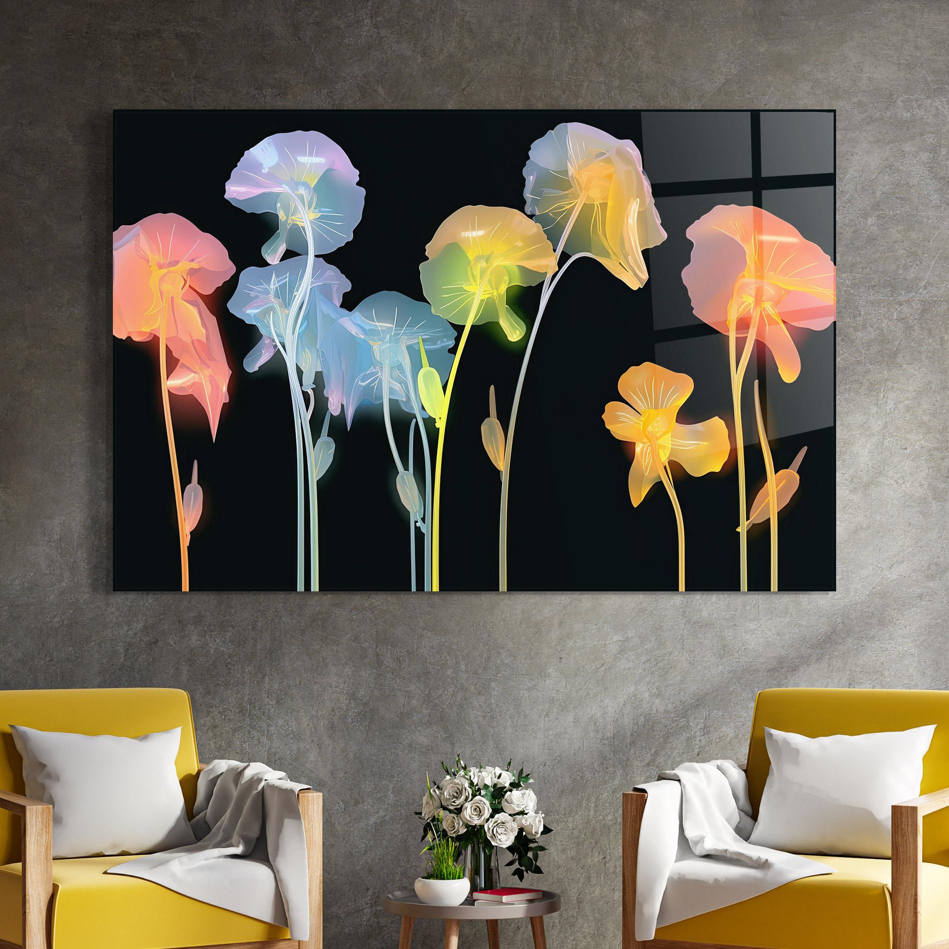 Üvegkép Neon Poppy mockup 4