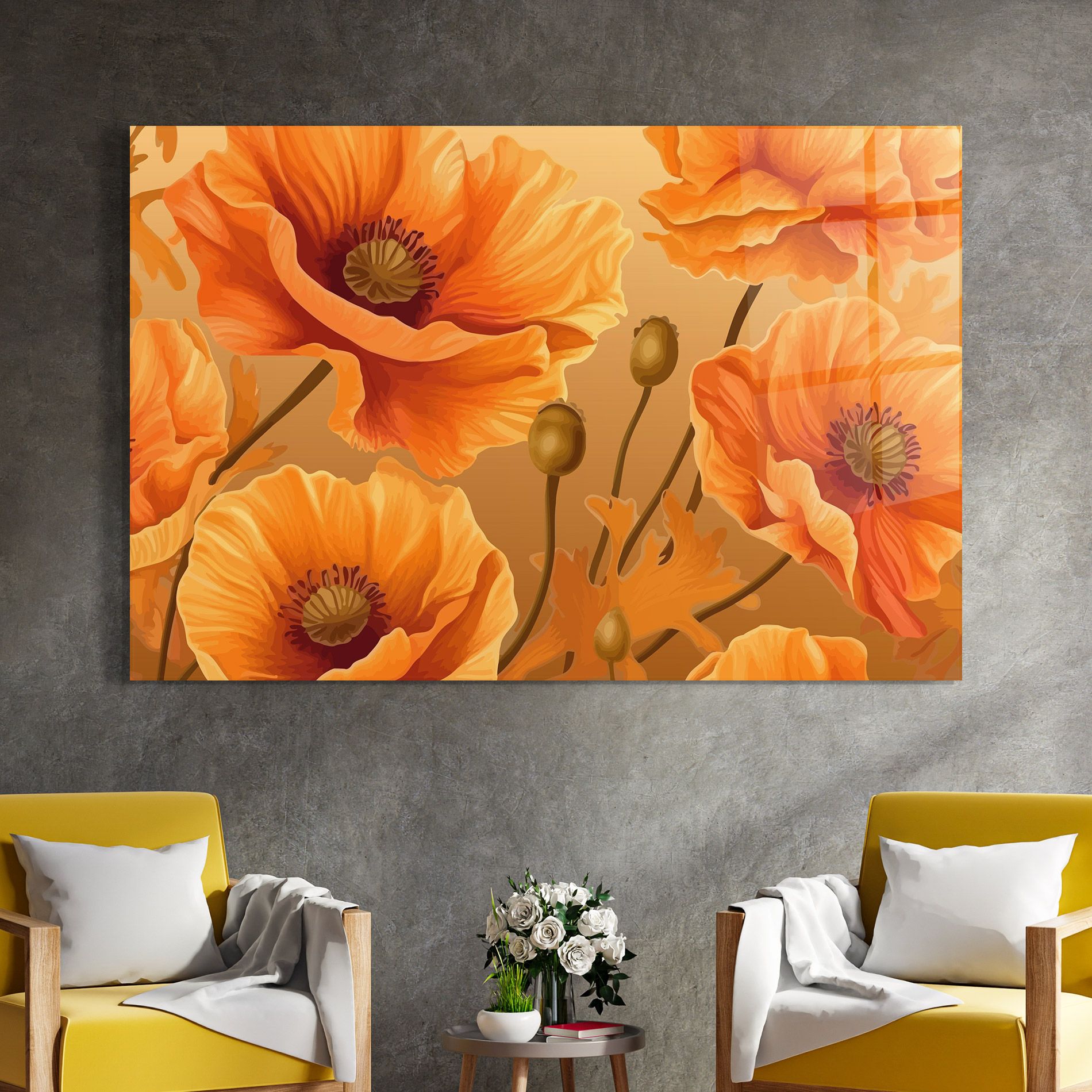 Pastel Orange Poppy mockup 4