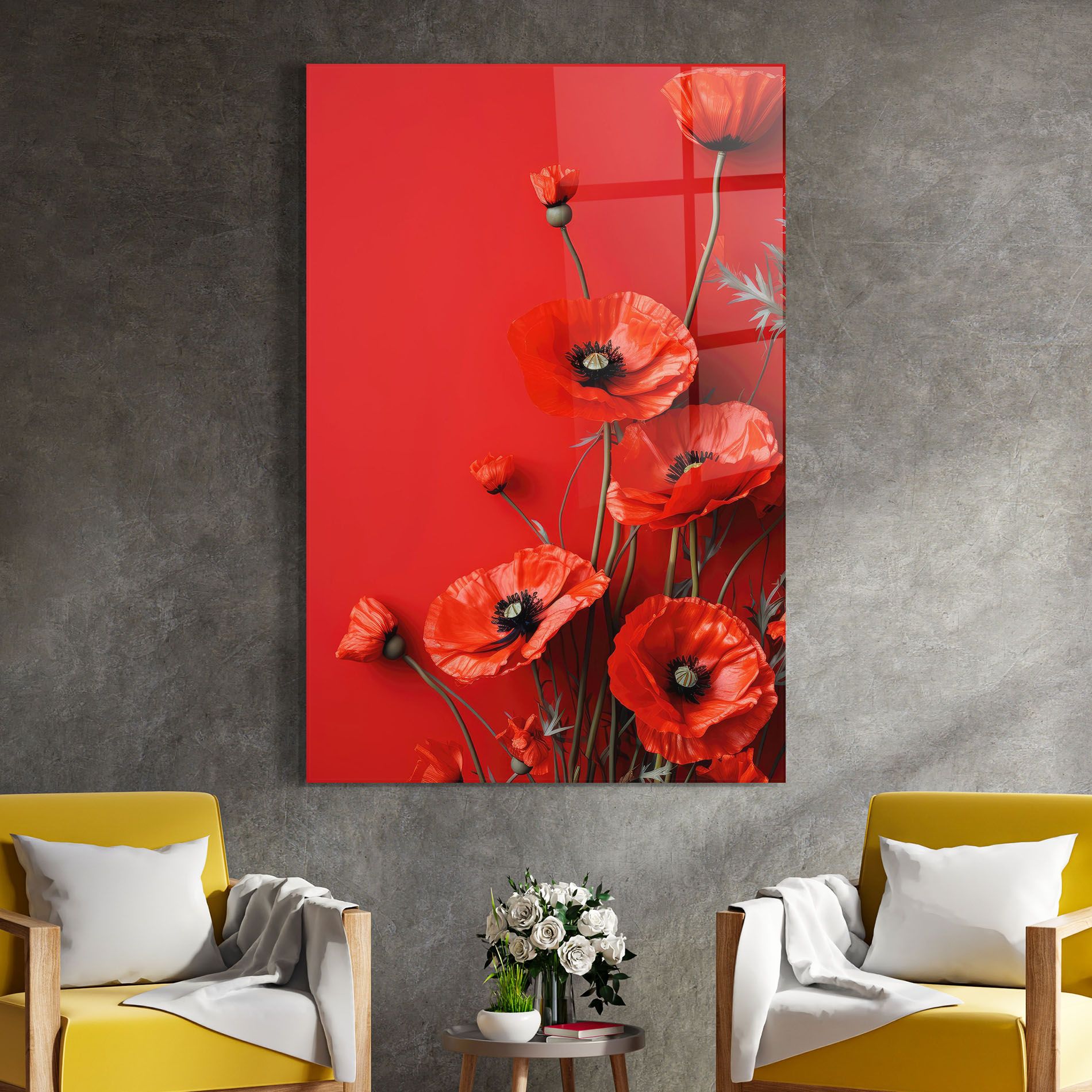 Poppies On The Table mockup 4