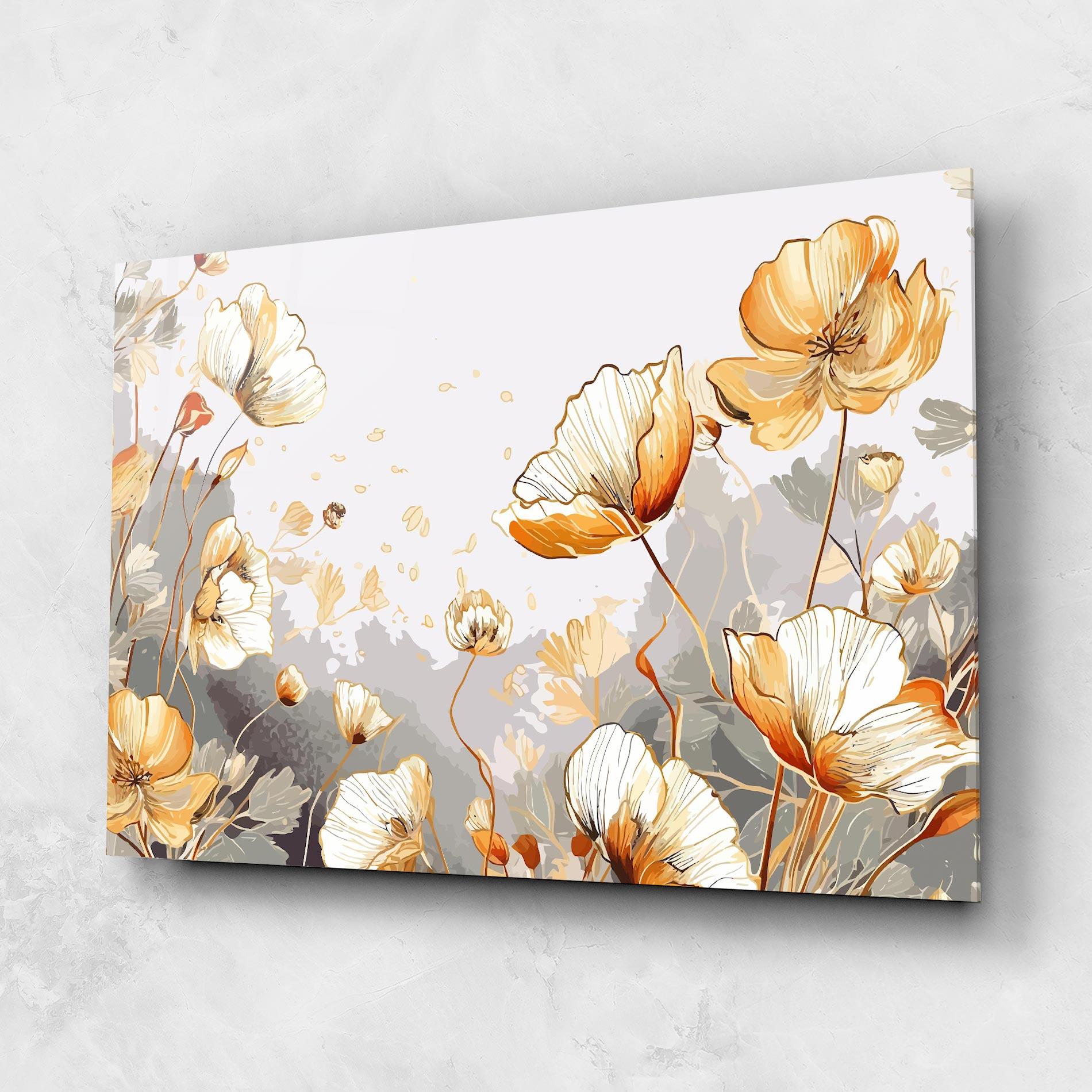 Üvegkép Gold Poppies mockup 1
