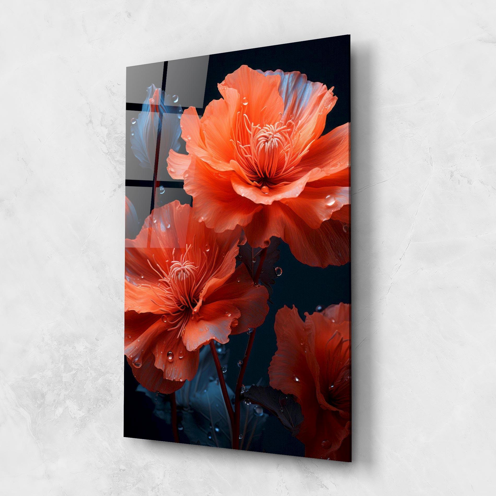 Üvegkép Orange Poppy mockup 1
