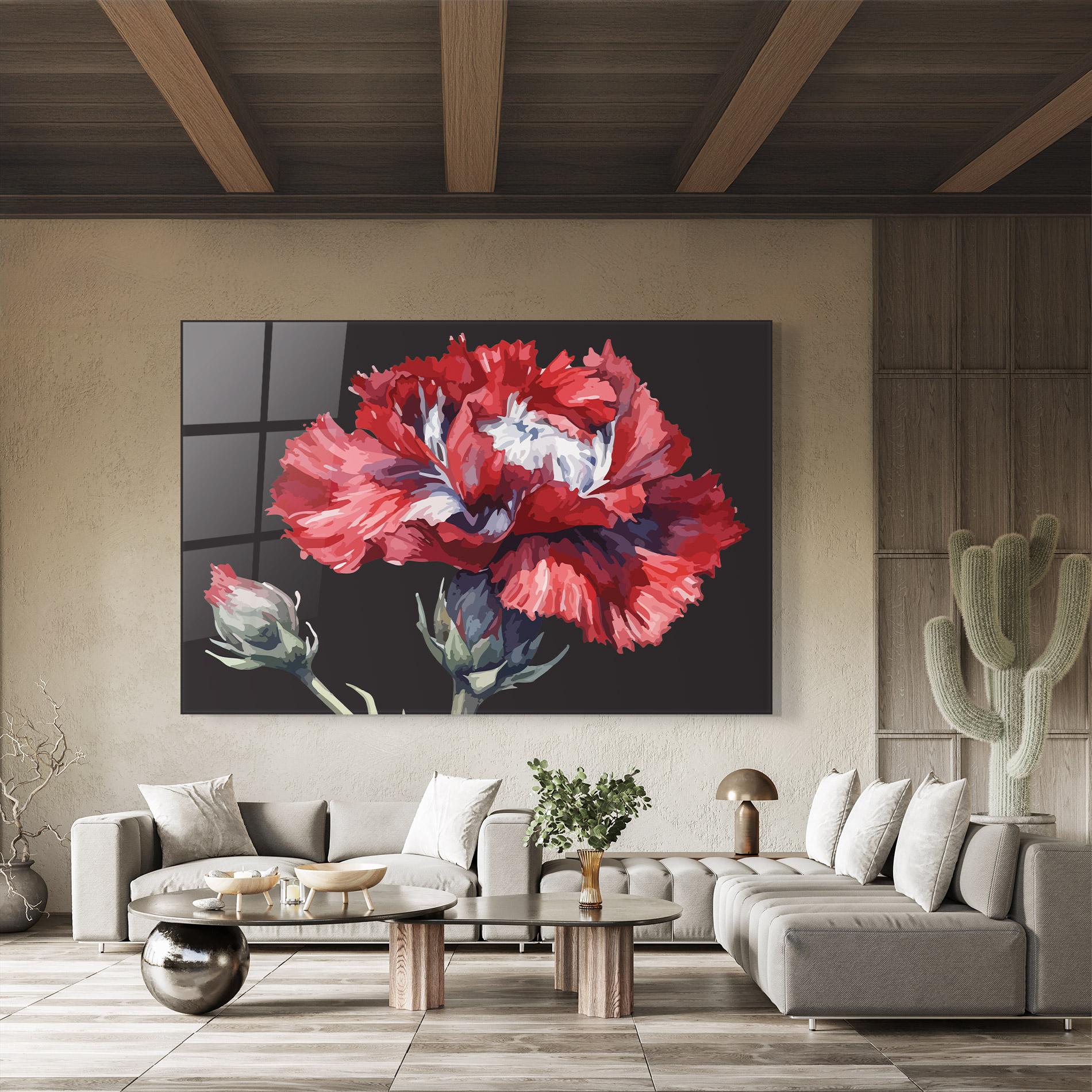 Üvegkép Close Up Poppy mockup 8