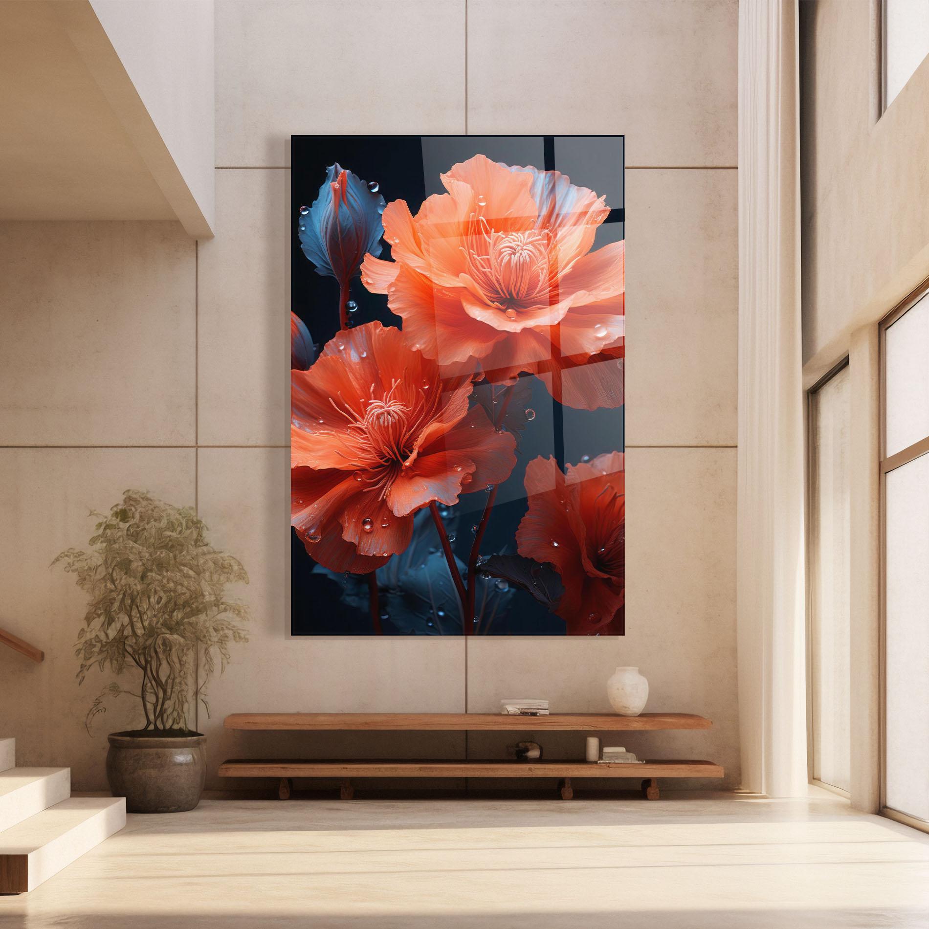 Üvegkép Orange Poppy mockup 8