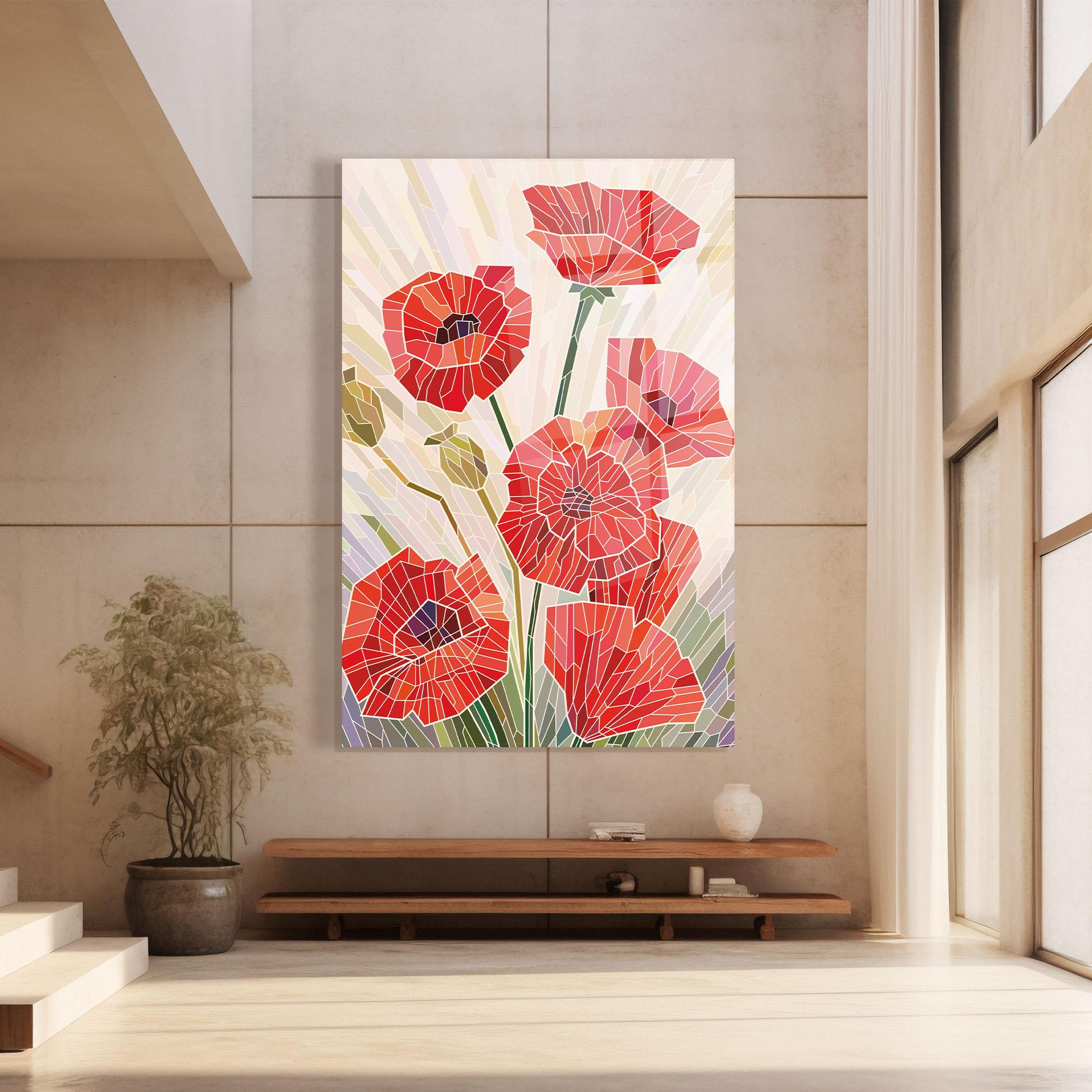 Üvegkép Poppy Glass mockup 8