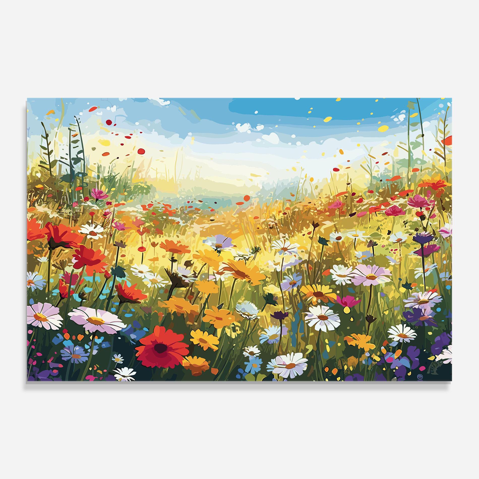 Üvegkép Colorful Daisy Mix mockup 0
