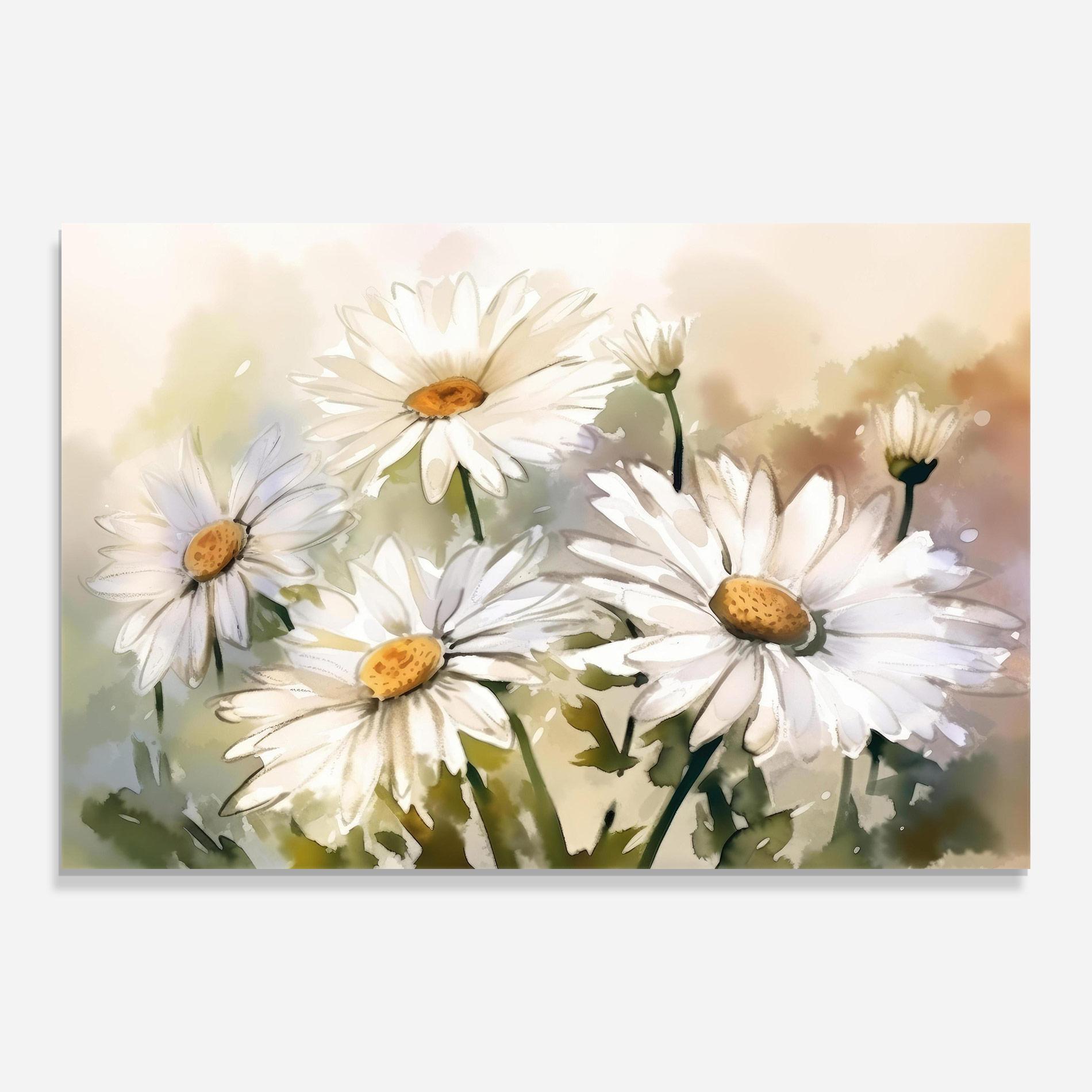 Üvegkép Daisy Painting mockup 0