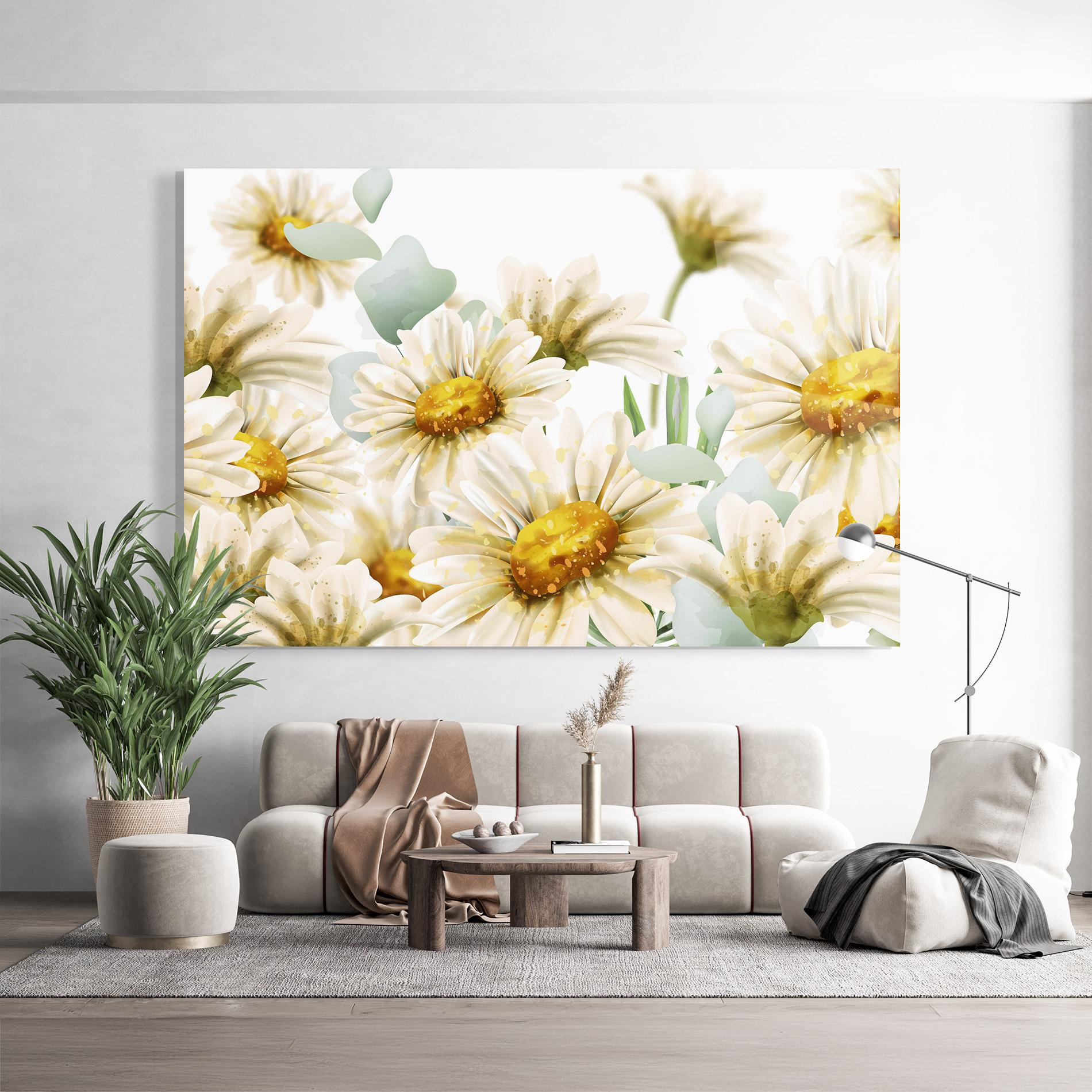 Üvegkép Beautiful Daisy Art mockup 9