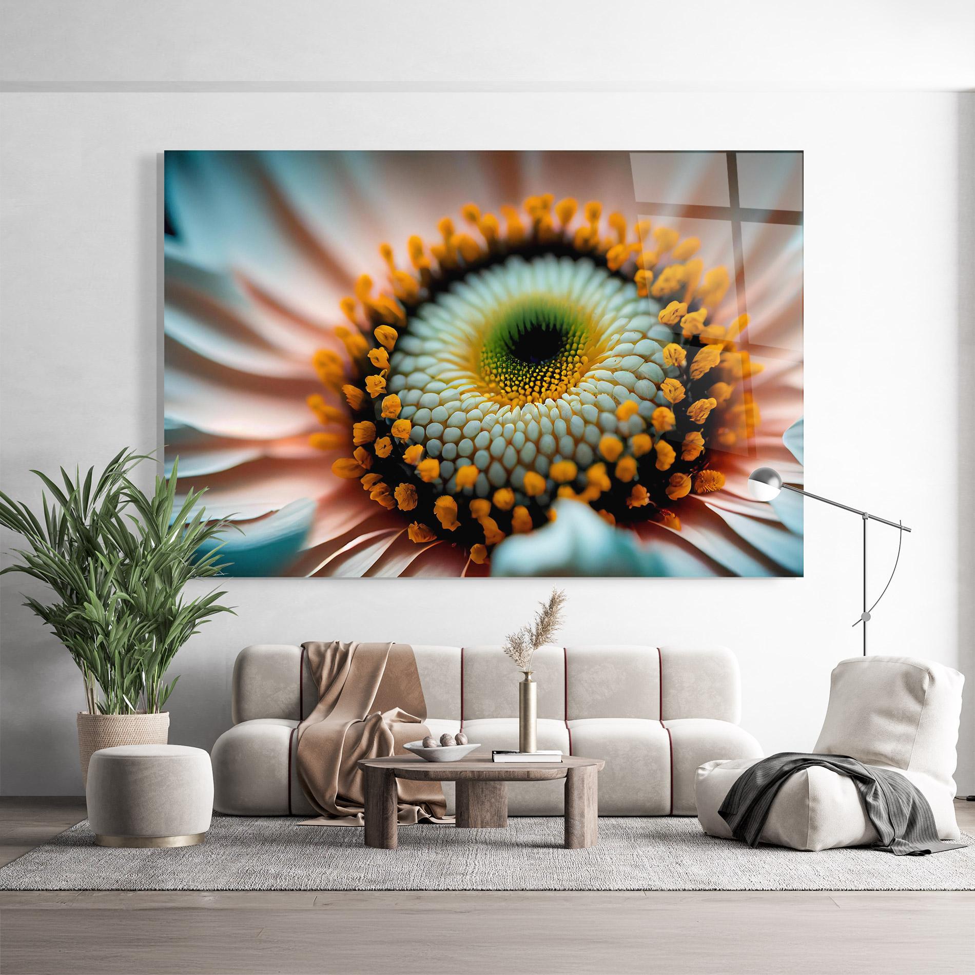 Üvegkép Big Blue Daisy mockup 9