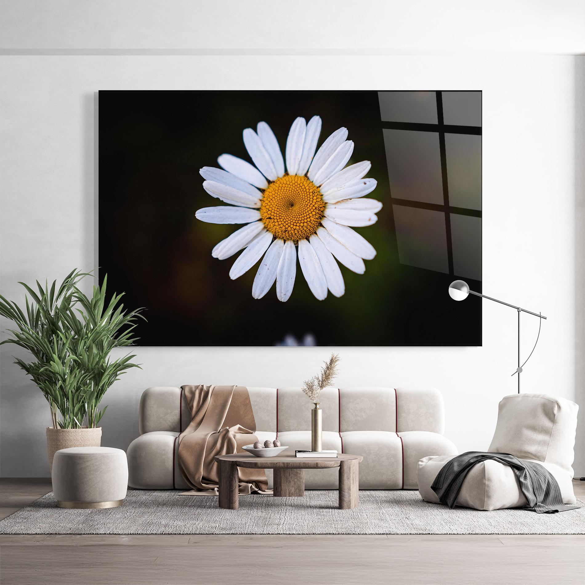 Üvegkép Big Yellow Center Daisy mockup 9
