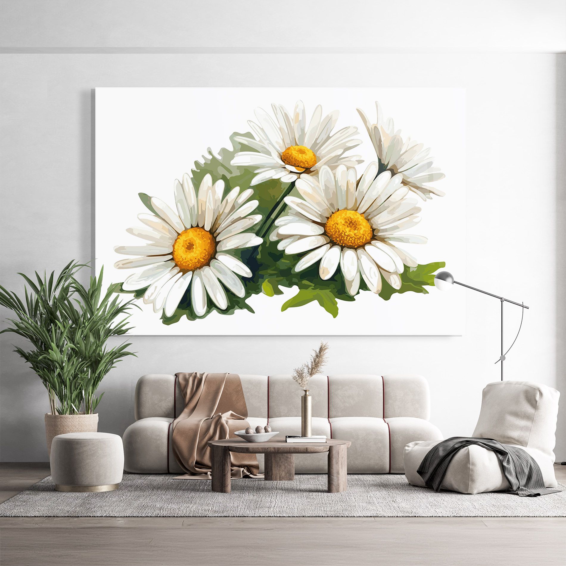 Grey White Daisy mockup 9