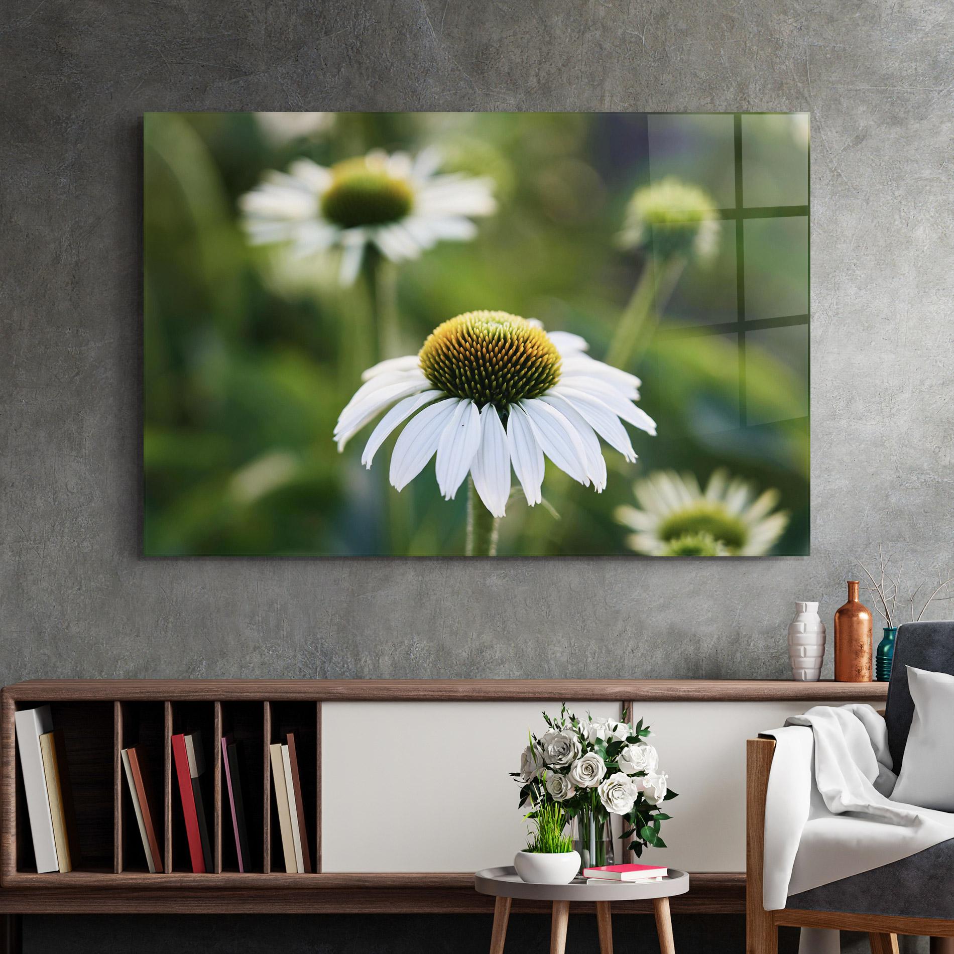 Üvegkép Small Green Daisy mockup 2