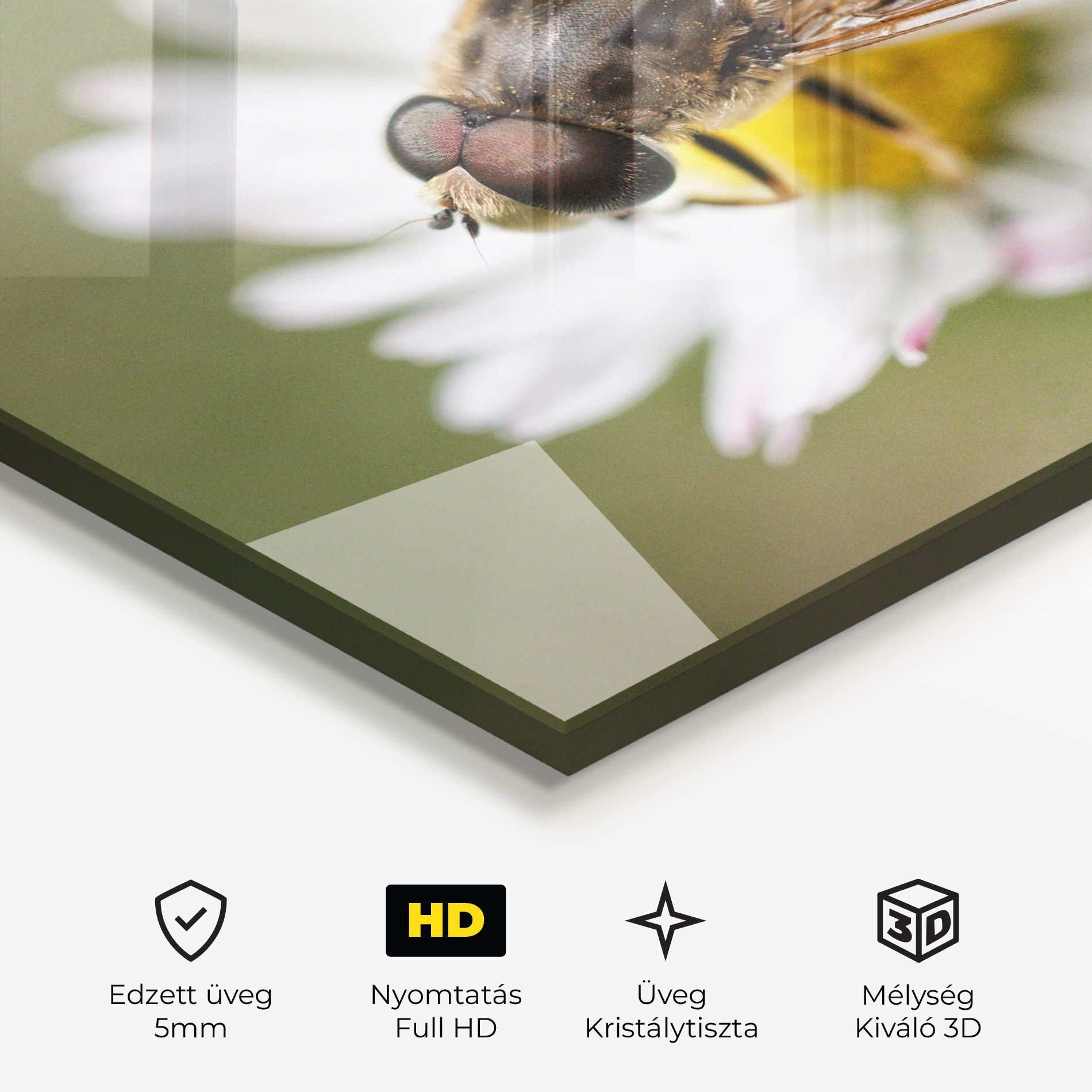 Bee On Small Daisy mockup 3