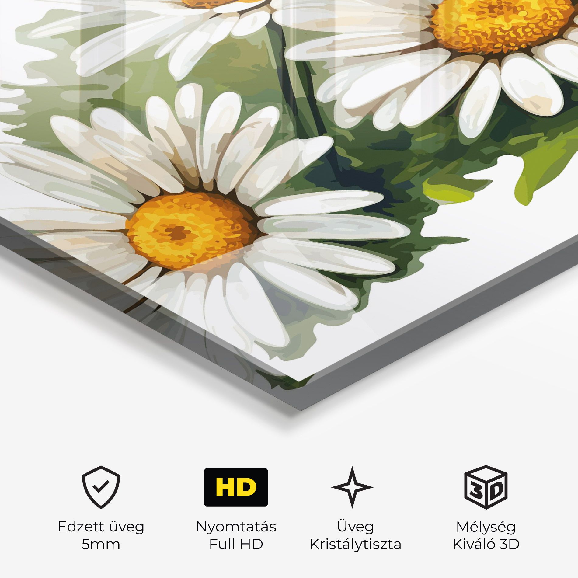 Grey White Daisy mockup 3
