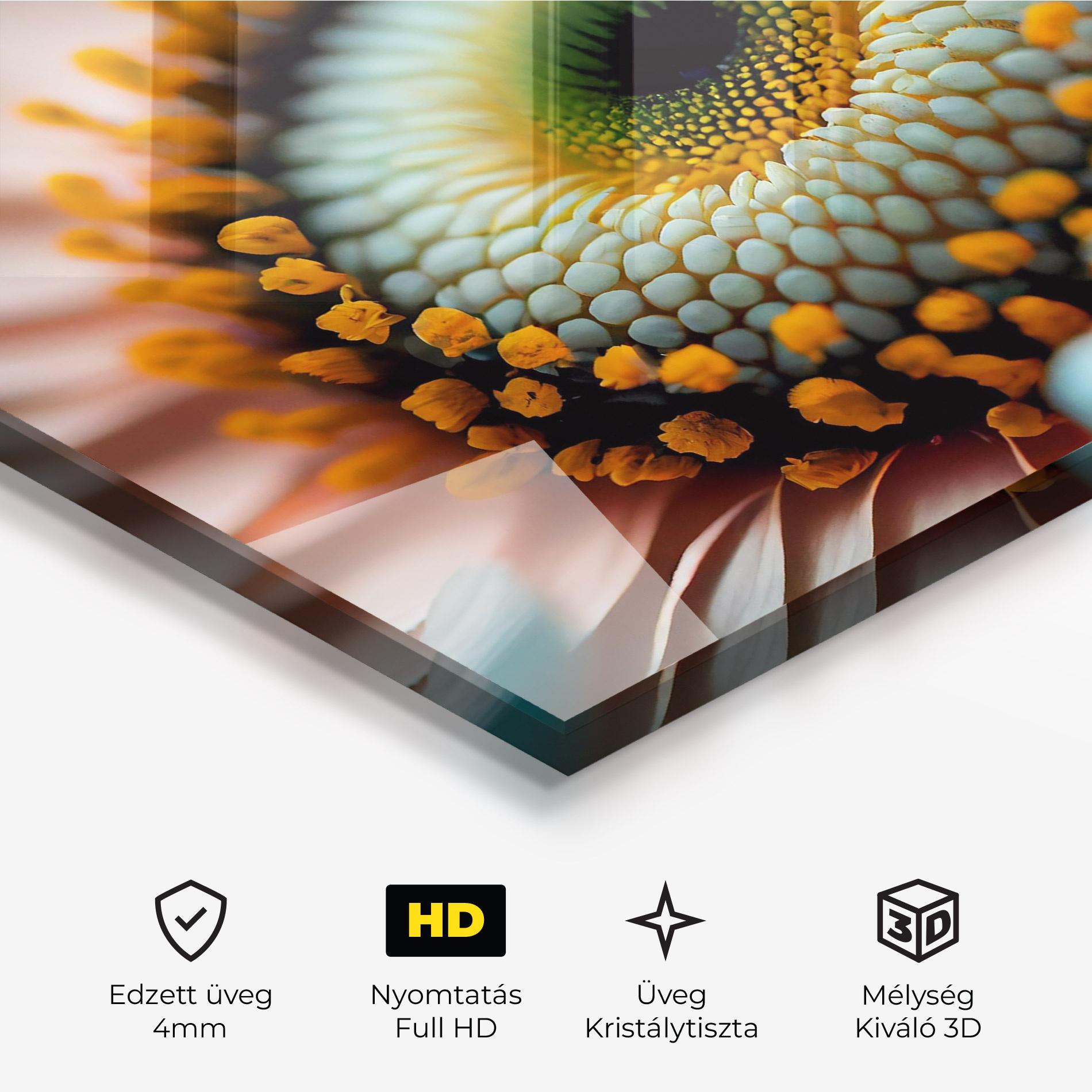 Üvegkép Big Blue Daisy mockup 3