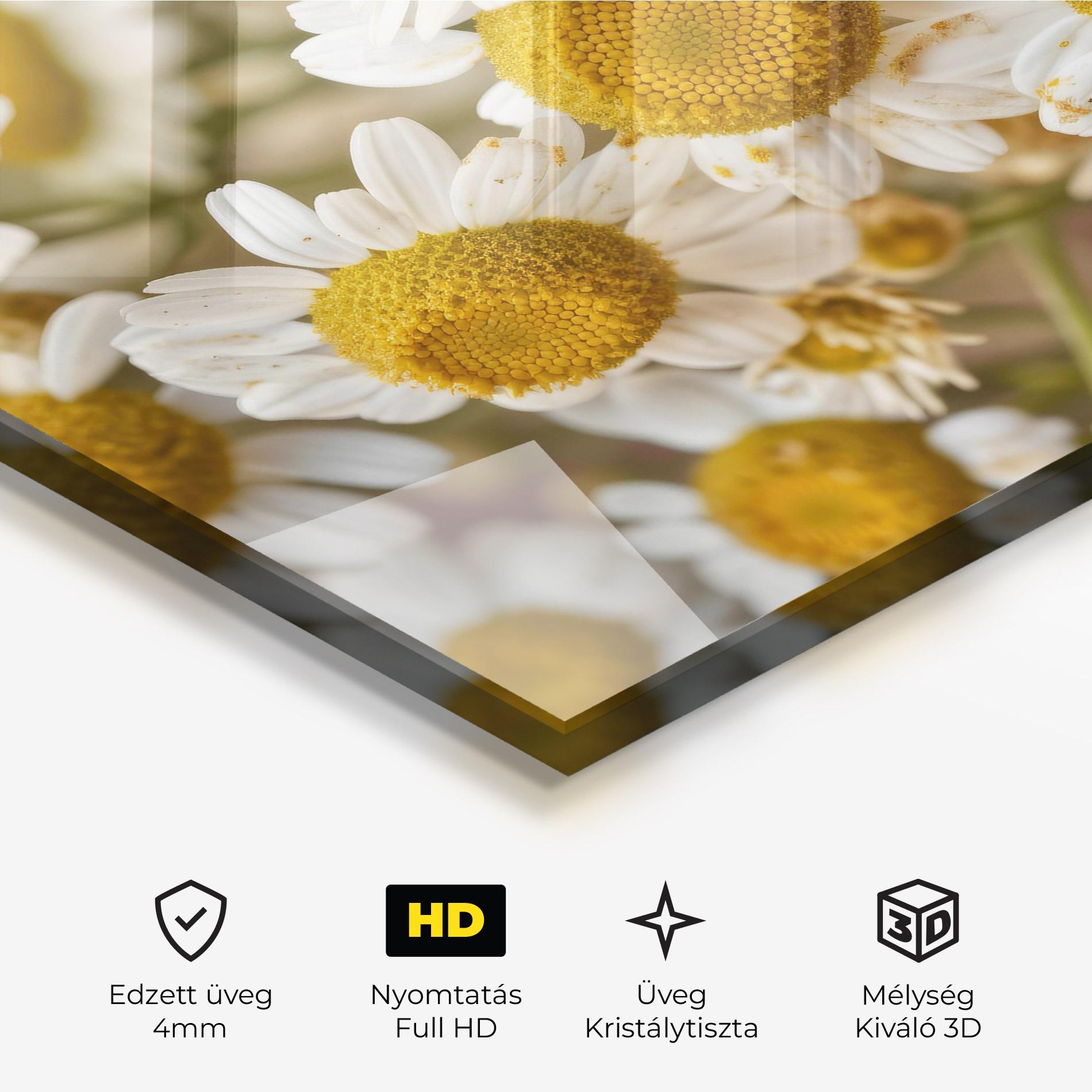 Üvegkép Daisy Wall mockup 3