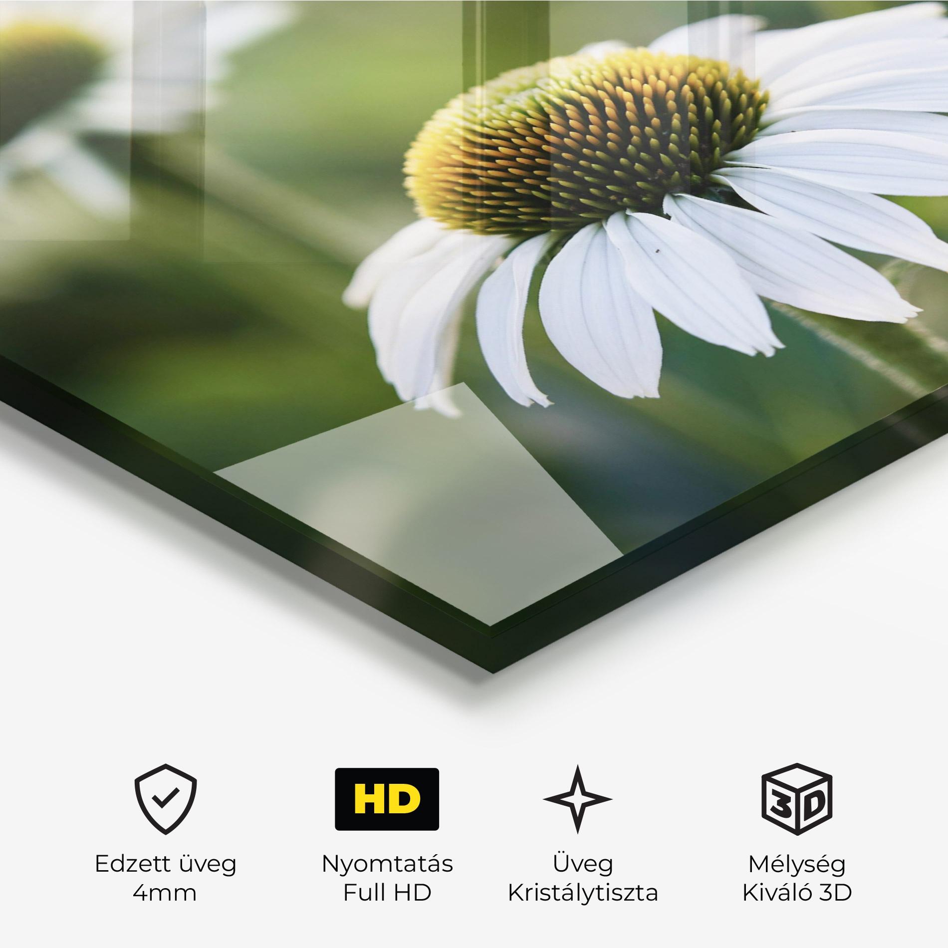 Üvegkép Small Green Daisy mockup 3