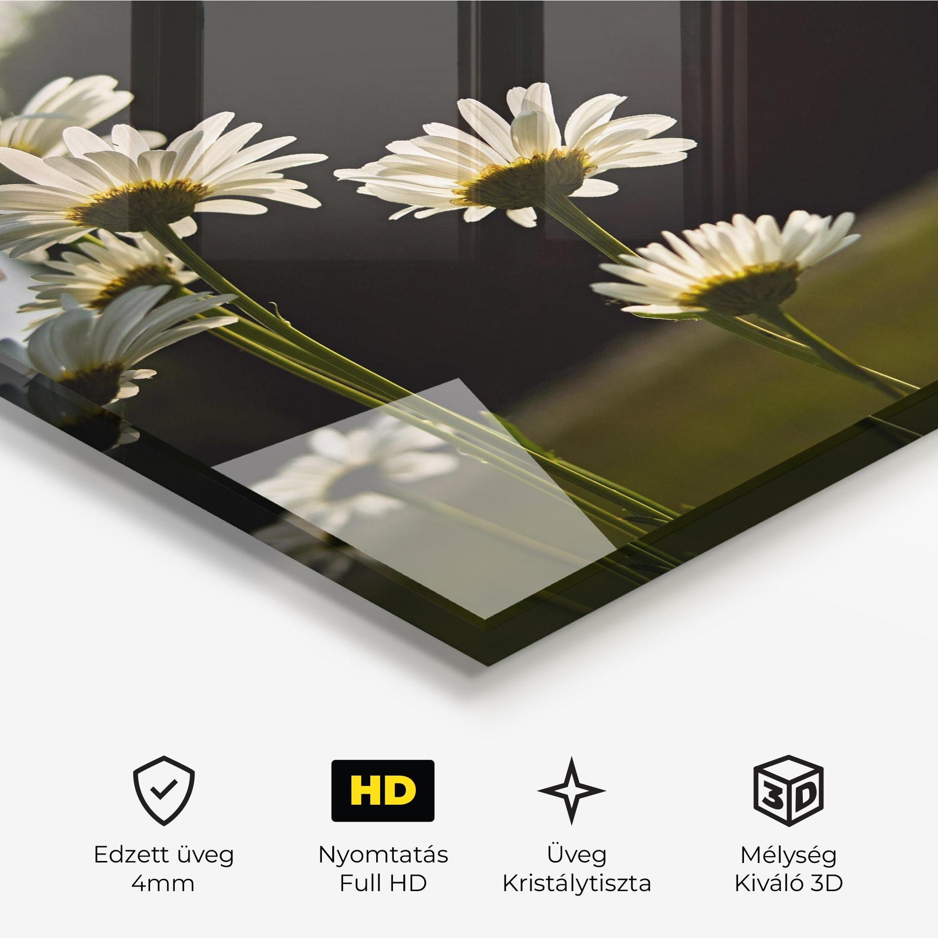 Üvegkép Wild Daisy mockup 3