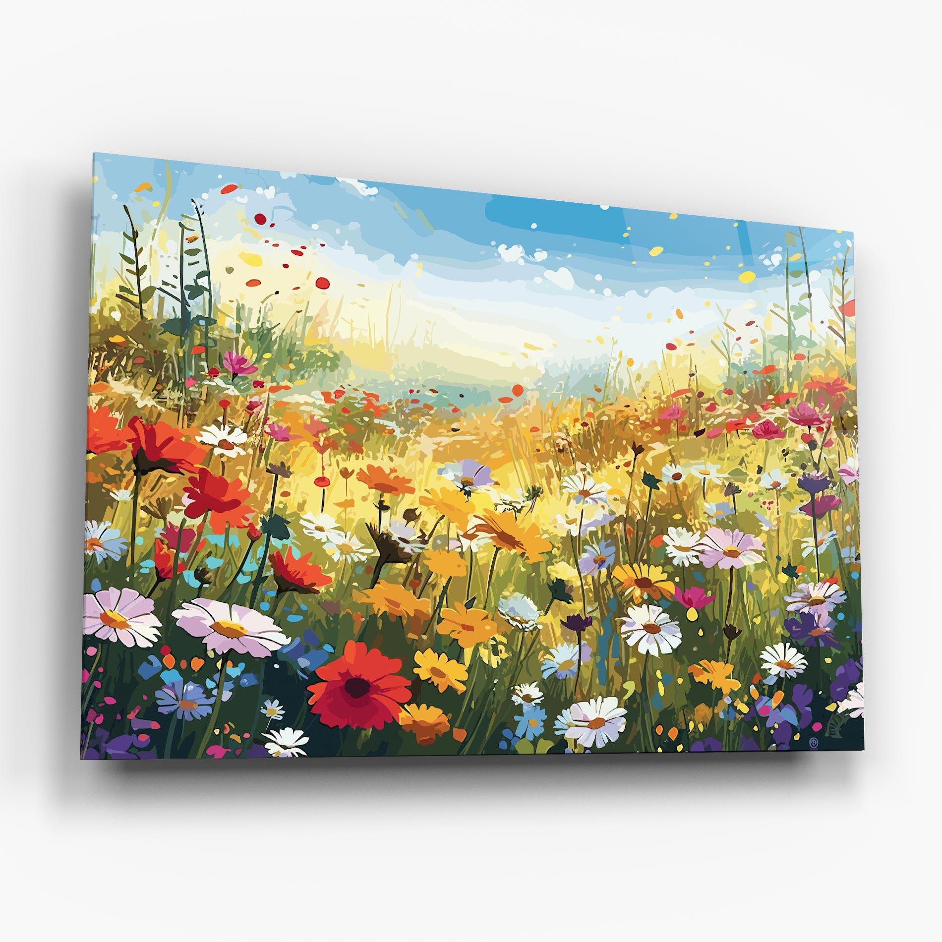 Üvegkép Colorful Daisy Mix mockup 6