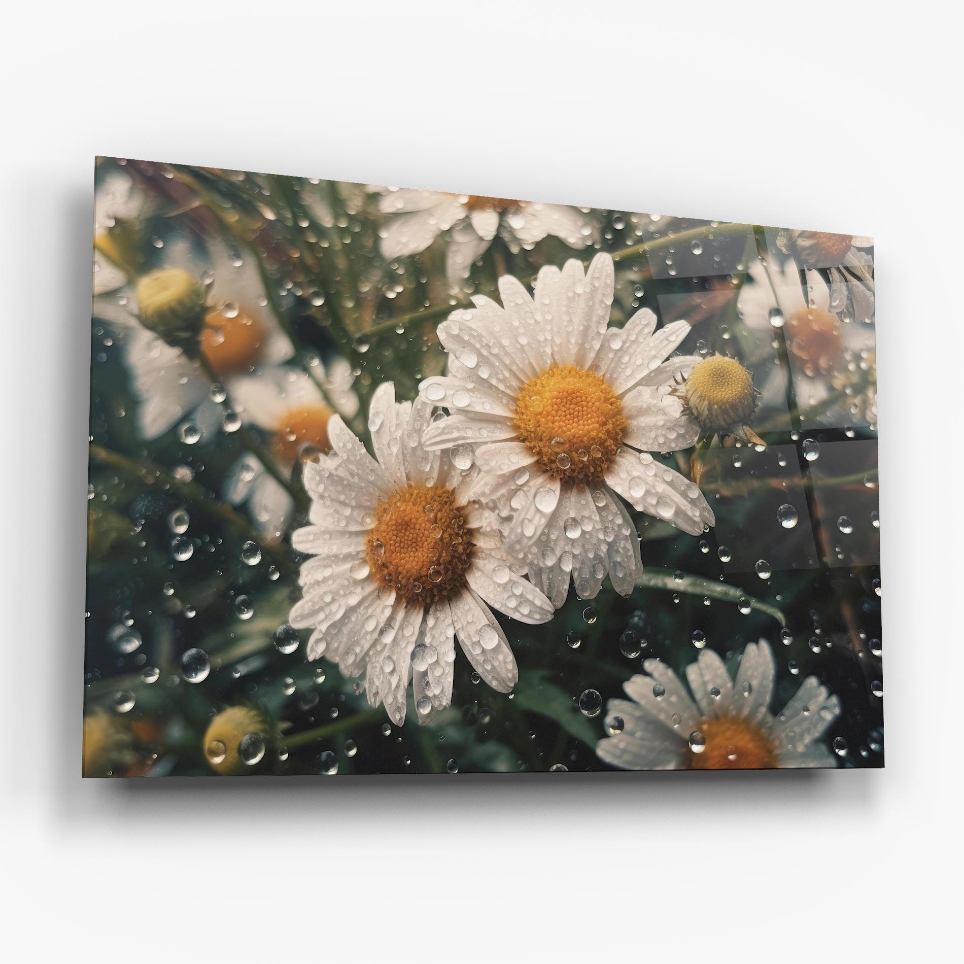 Üvegkép Daisy View After Rain mockup 6