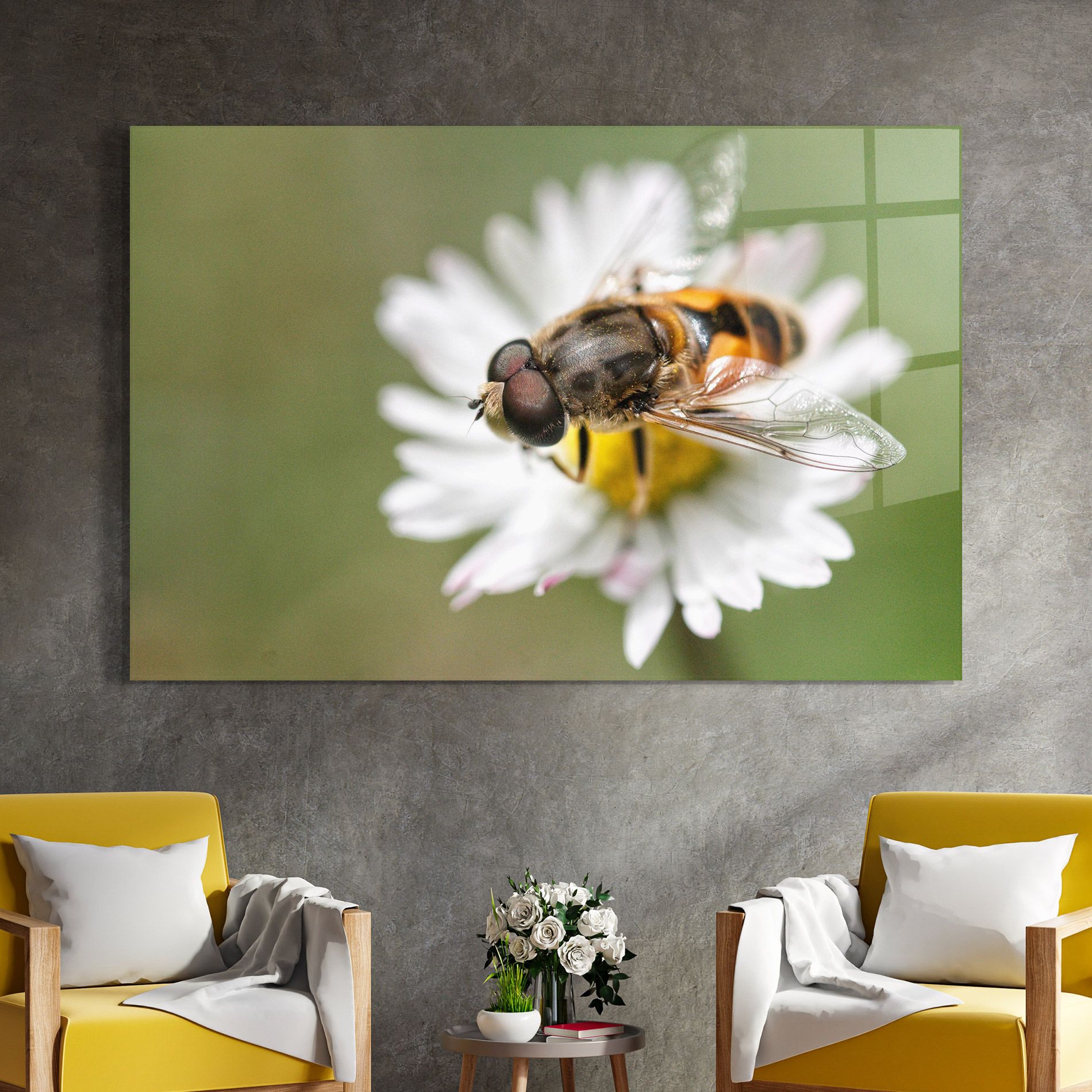 Bee On Small Daisy mockup 4