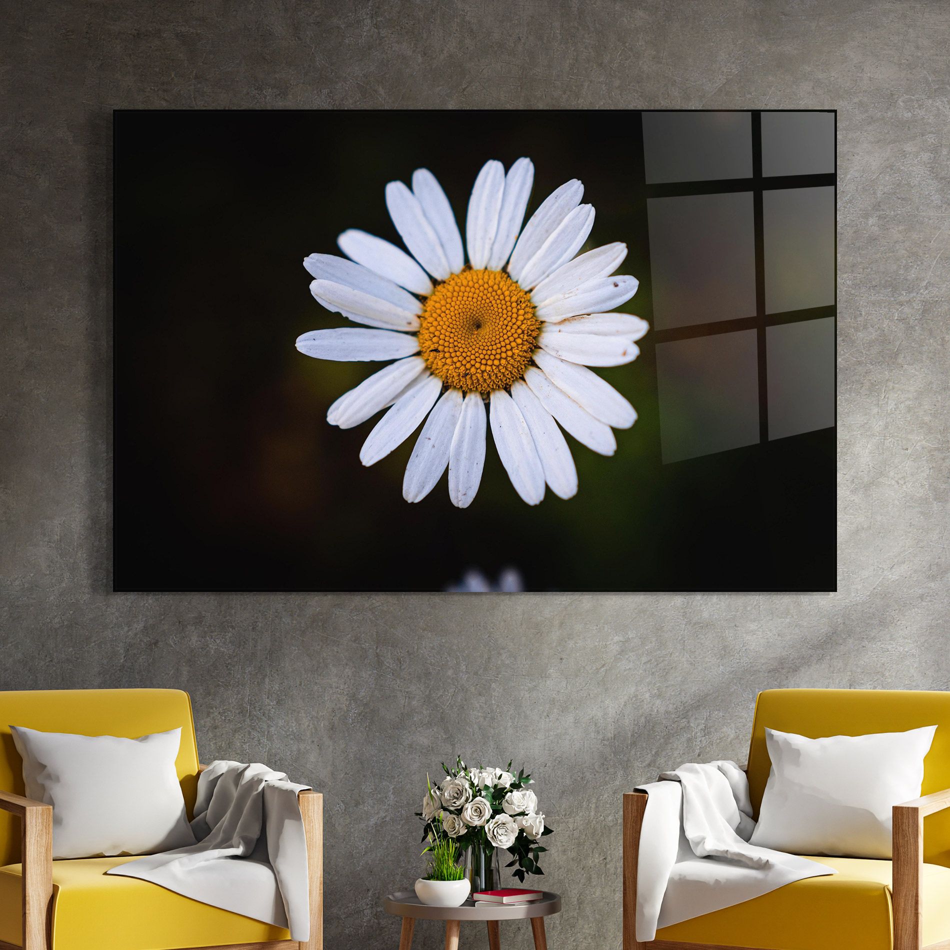 Big Yellow Center Daisy mockup 4