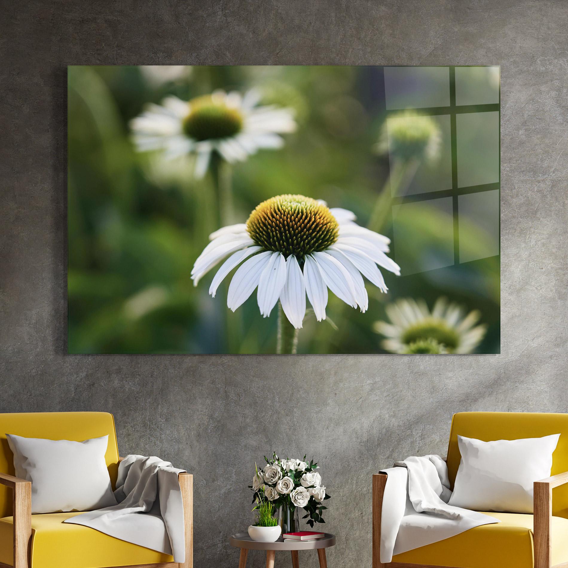 Üvegkép Small Green Daisy mockup 4