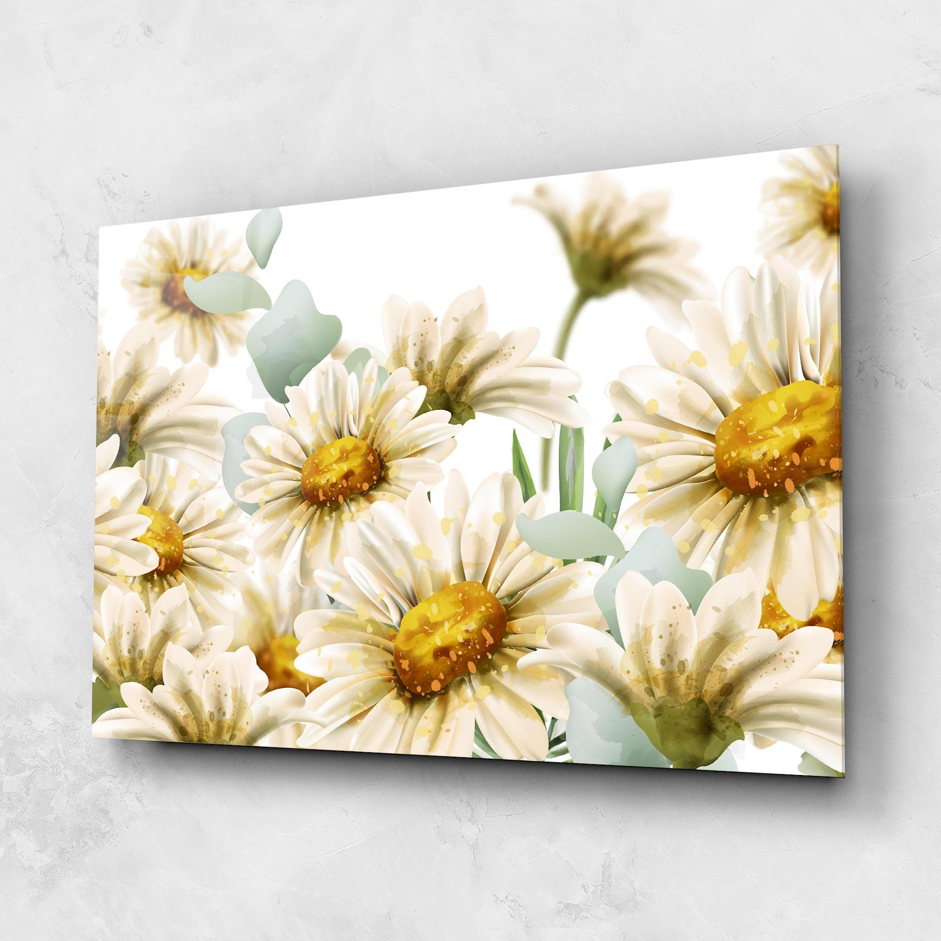 Üvegkép Beautiful Daisy Art mockup 1