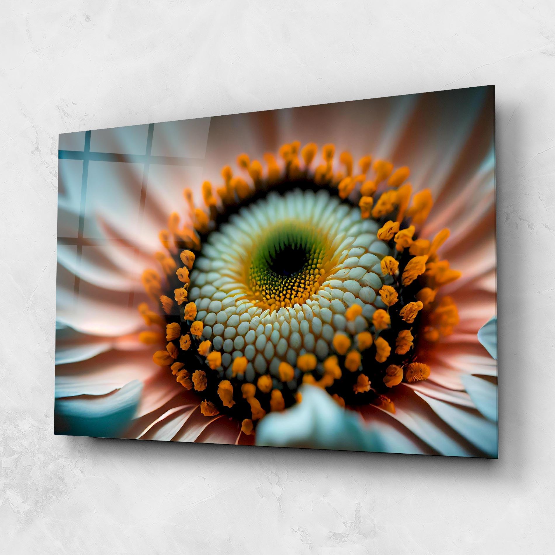 Üvegkép Big Blue Daisy mockup 1