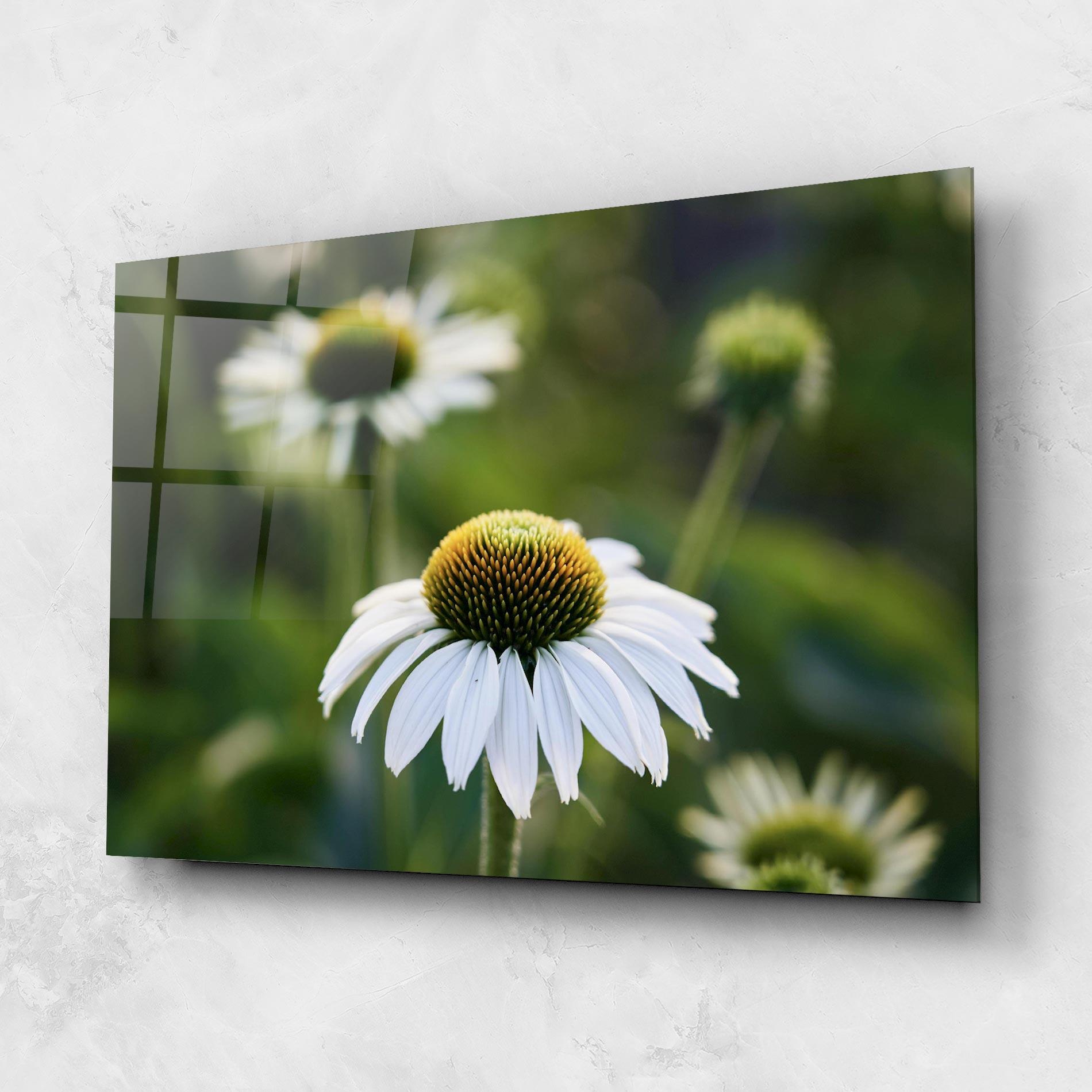 Üvegkép Small Green Daisy mockup 1