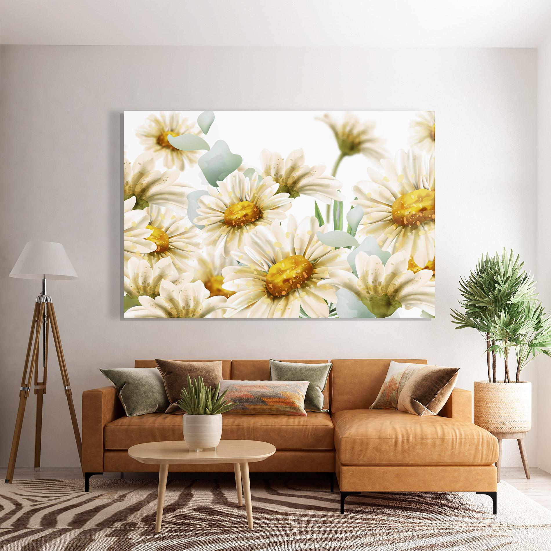 Üvegkép Beautiful Daisy Art mockup 7