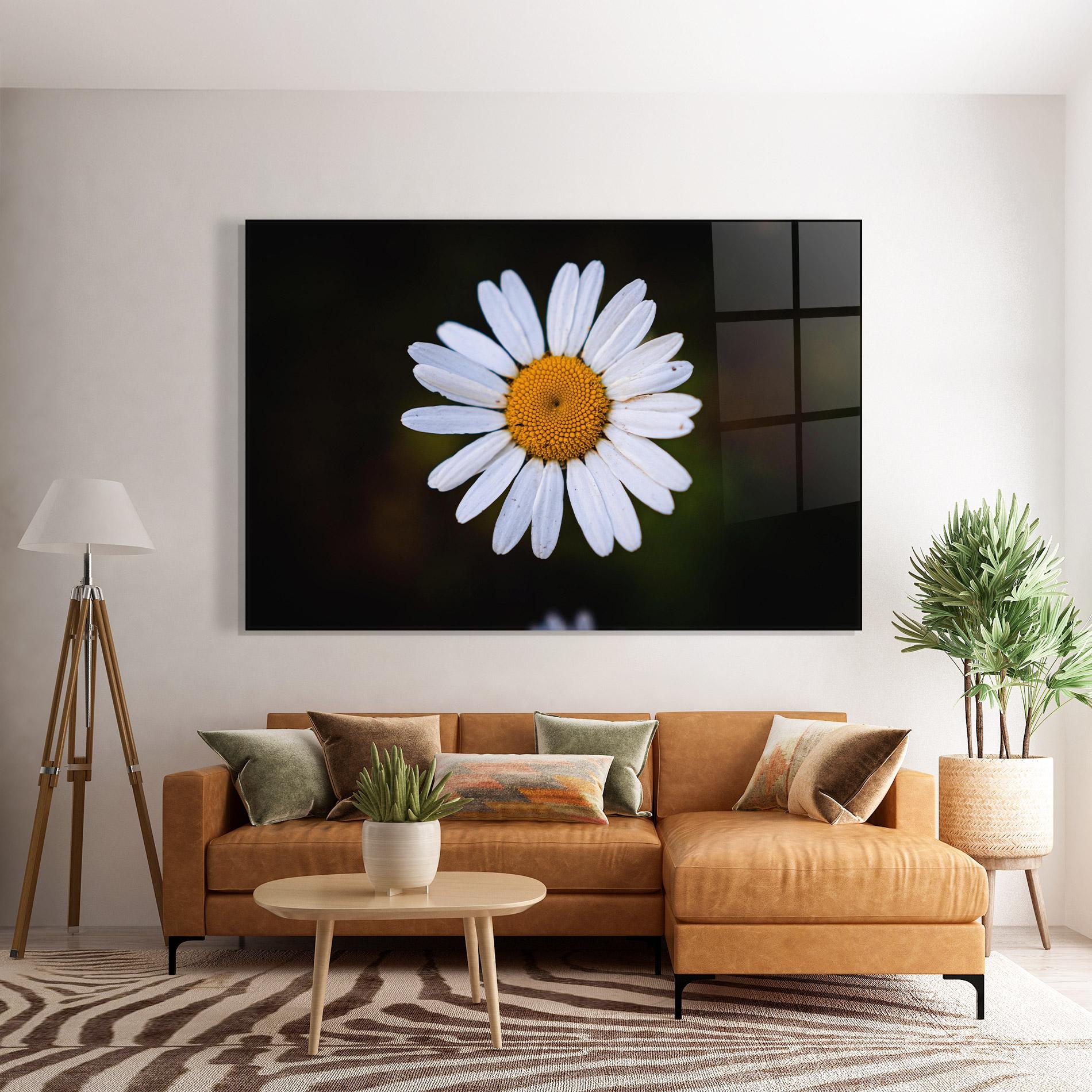 Üvegkép Big Yellow Center Daisy mockup 7