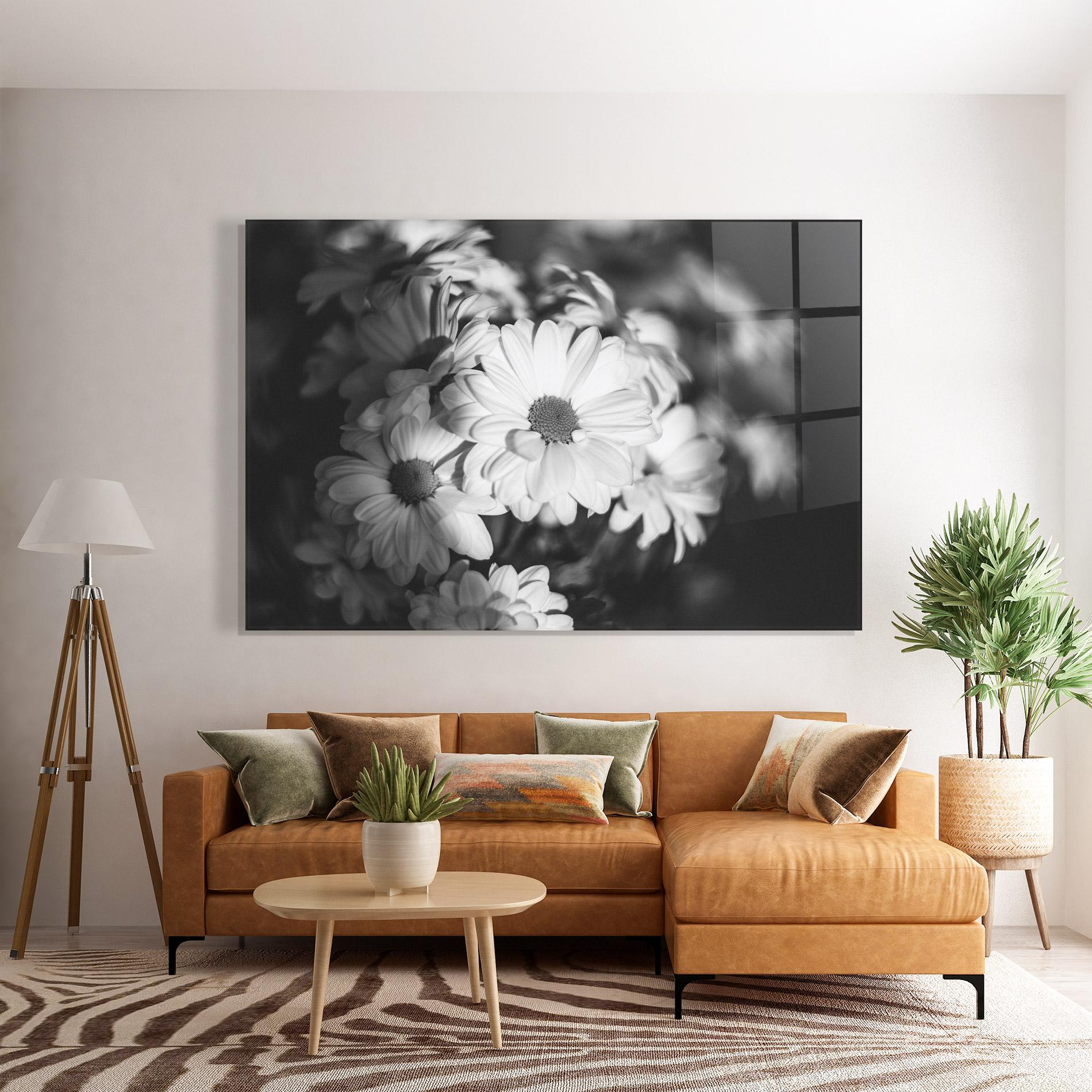 Üvegkép Grey Daisy mockup 7