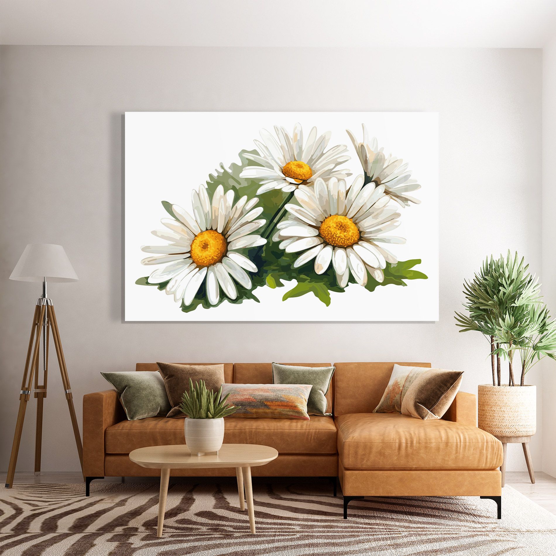 Grey White Daisy mockup 7