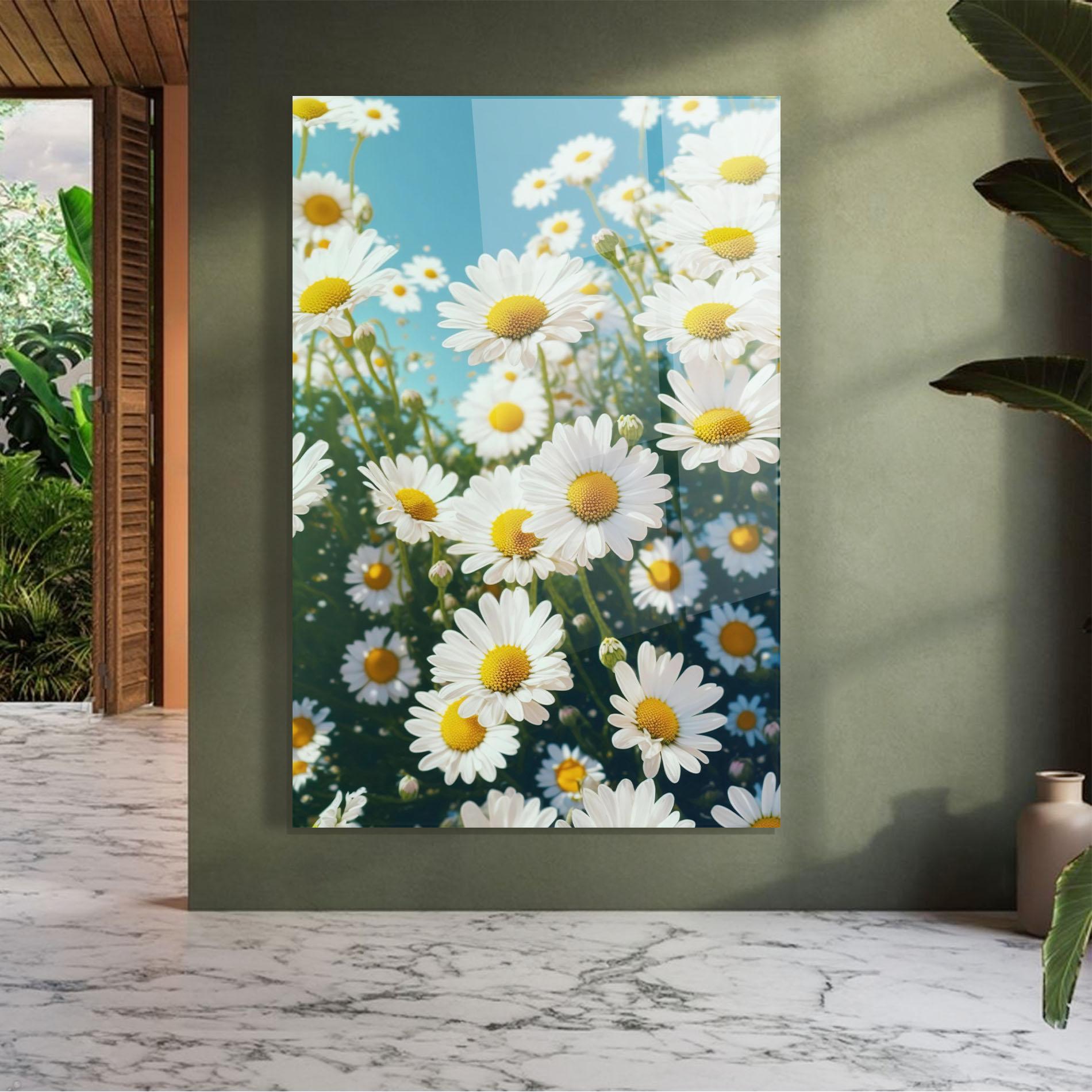 Üvegkép Daisy Field View mockup 7