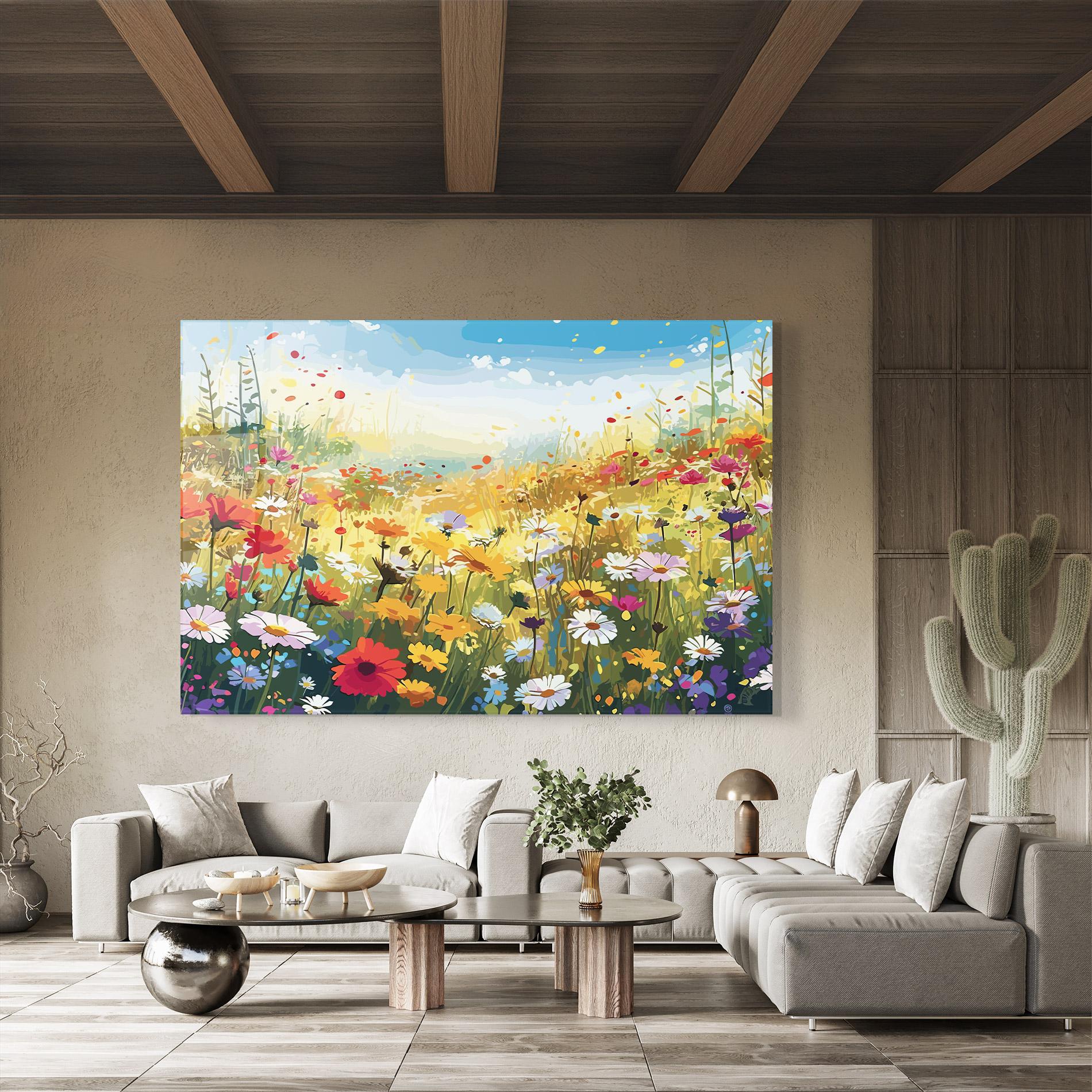 Üvegkép Colorful Daisy Mix mockup 8