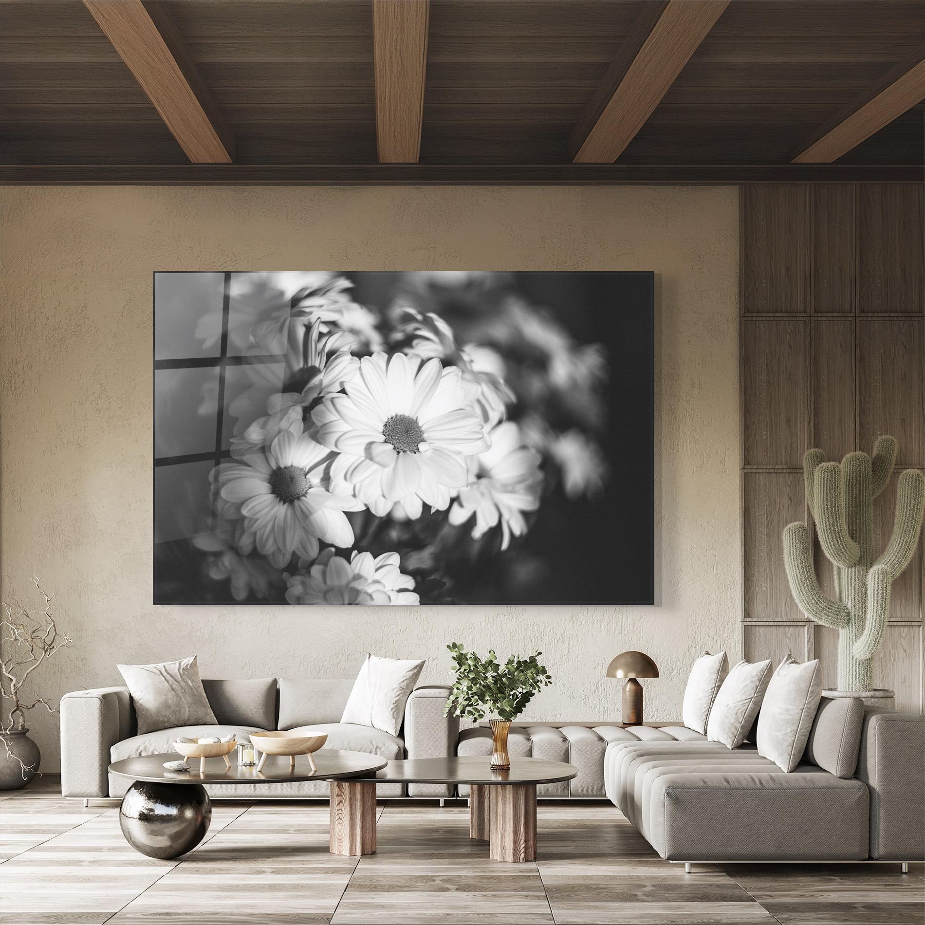 Üvegkép Grey Daisy mockup 8