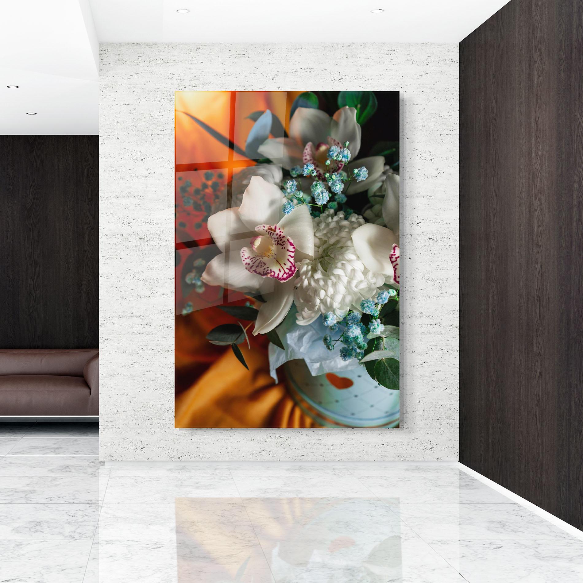 Üvegkép Orchid In Vase mockup 9