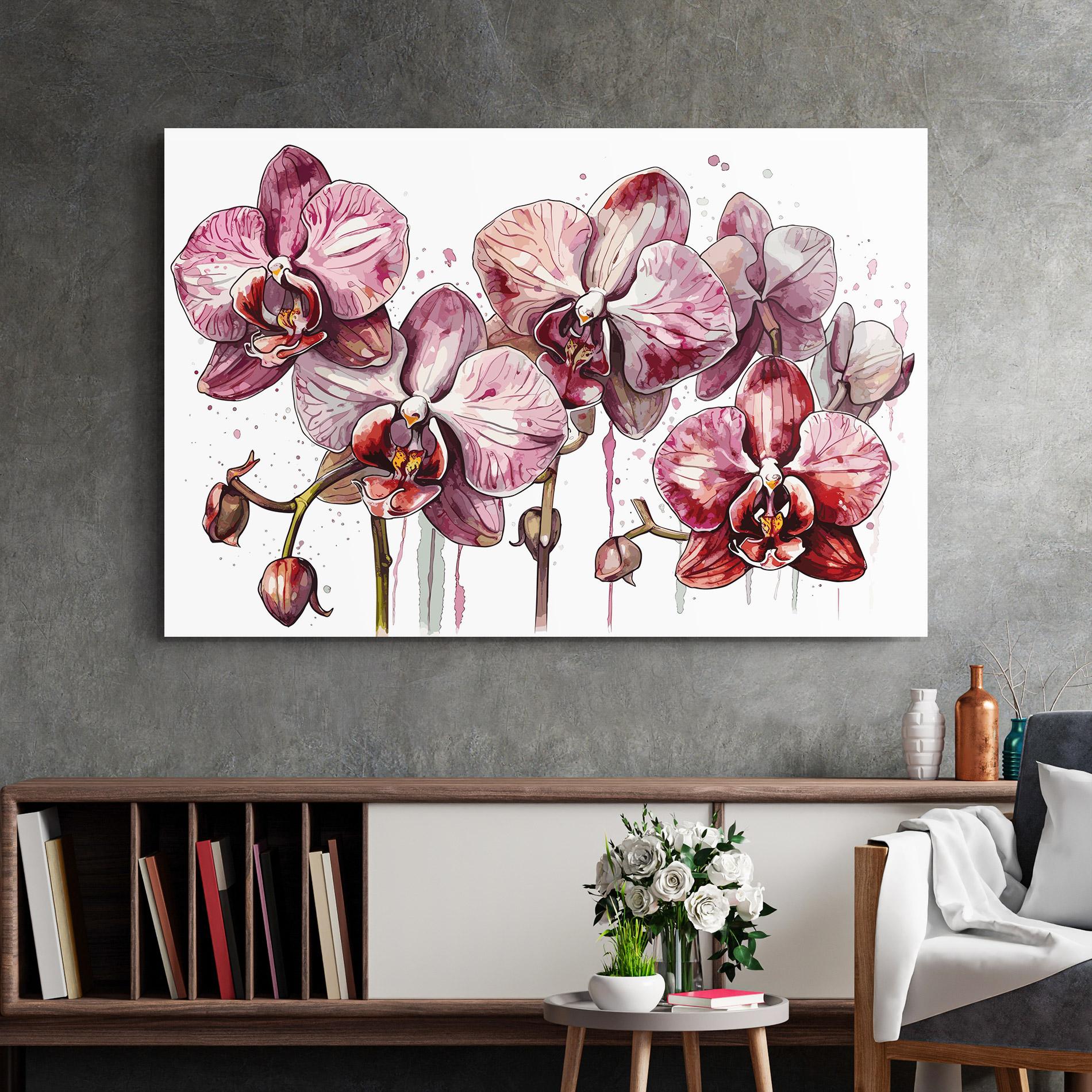 Üvegkép Orchid Art mockup 2