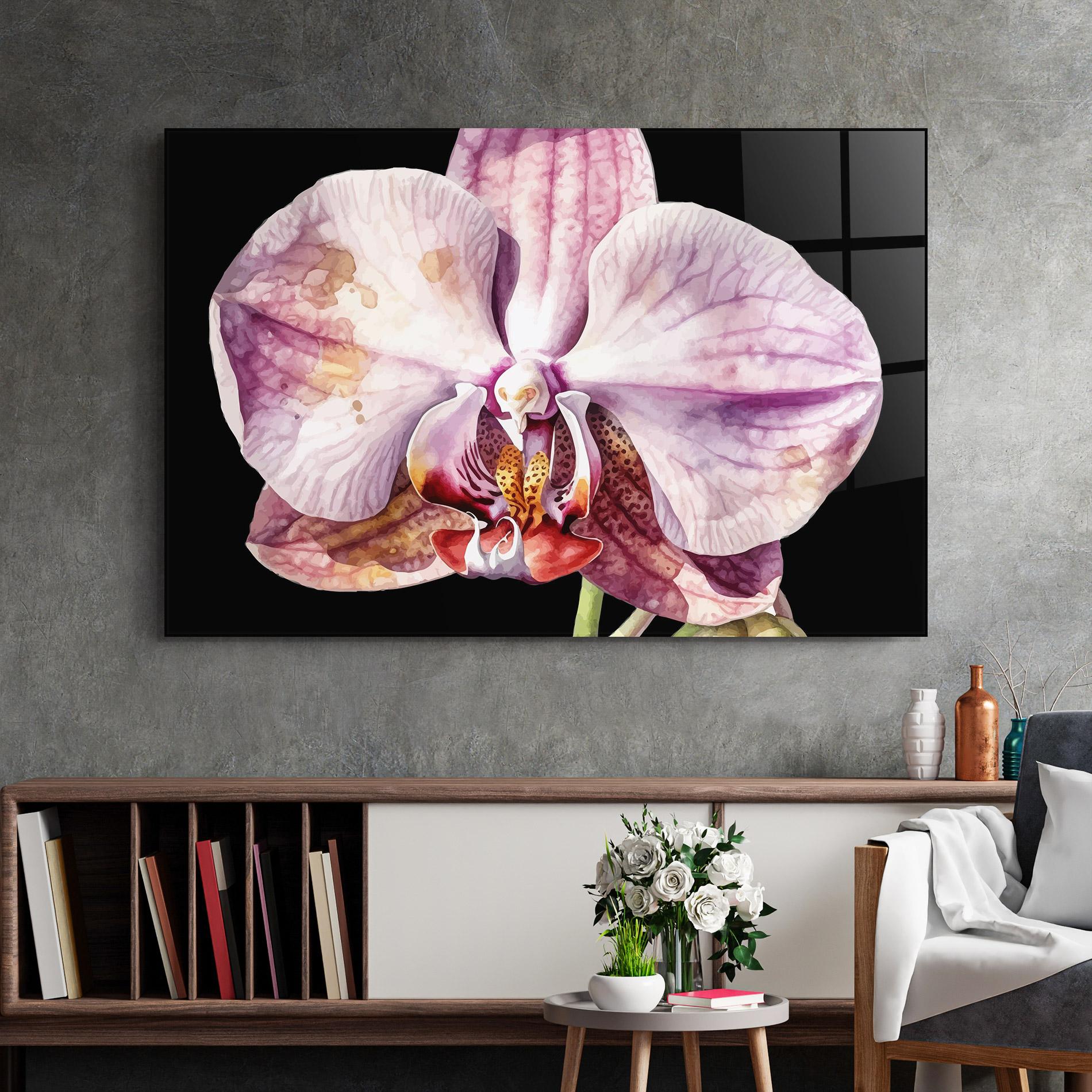 Üvegkép Painted Orchid mockup 2