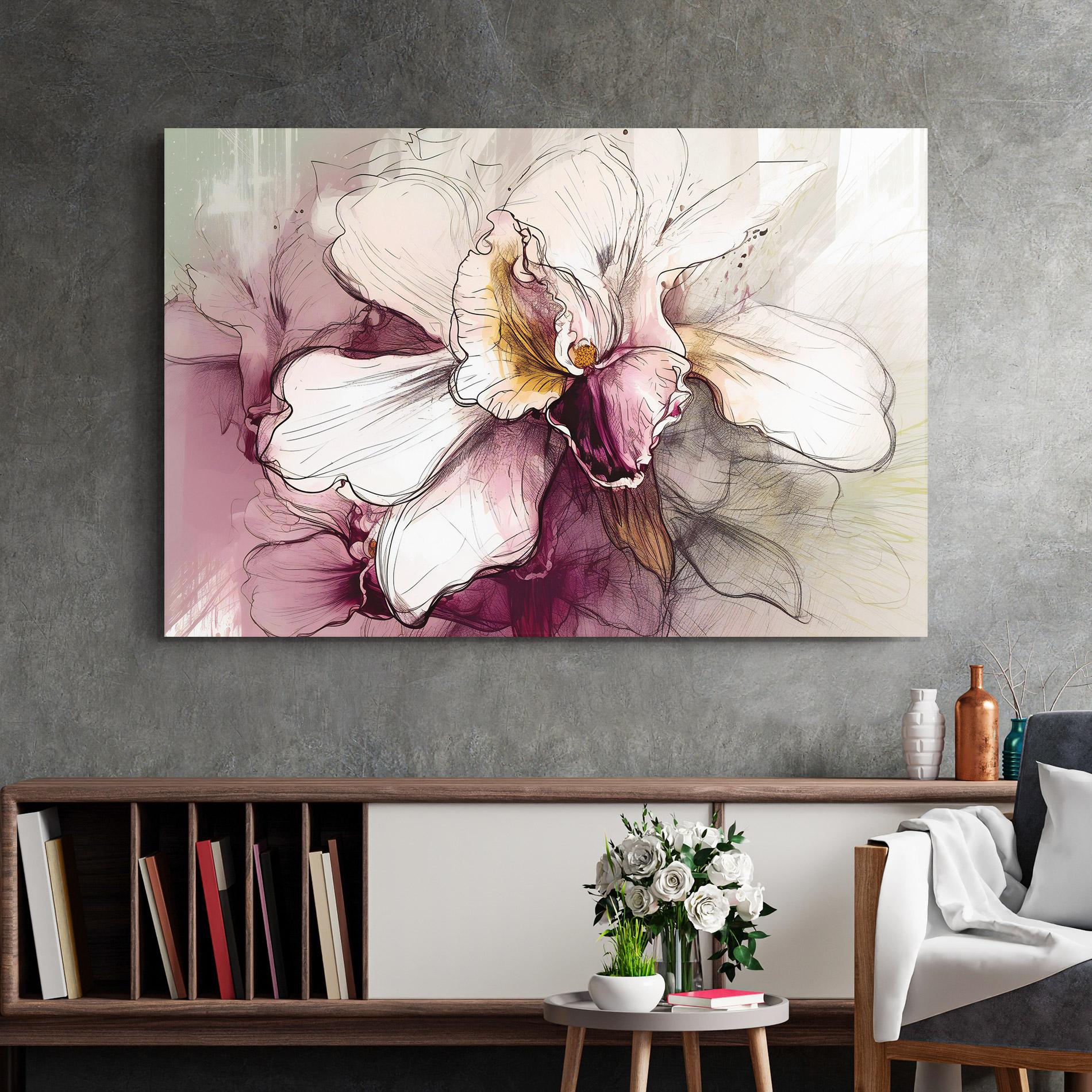 Üvegkép Painted Purple Orchid mockup 2