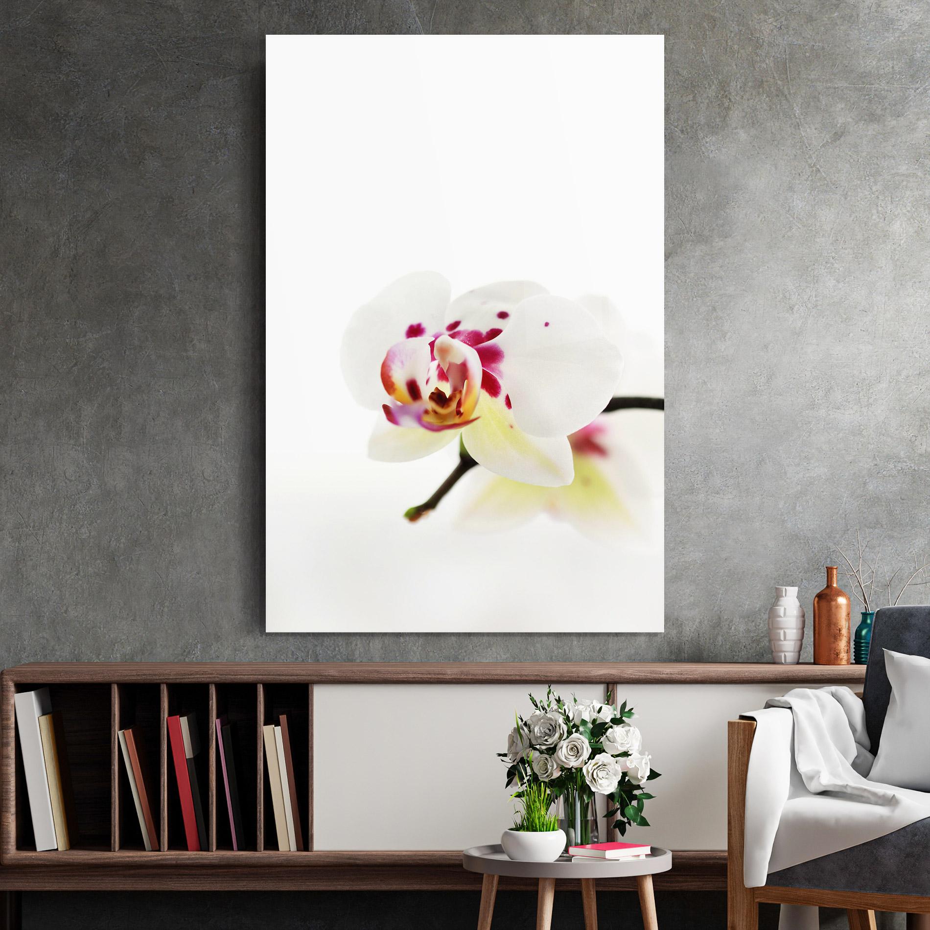 Üvegkép Clean White Orchid mockup 2