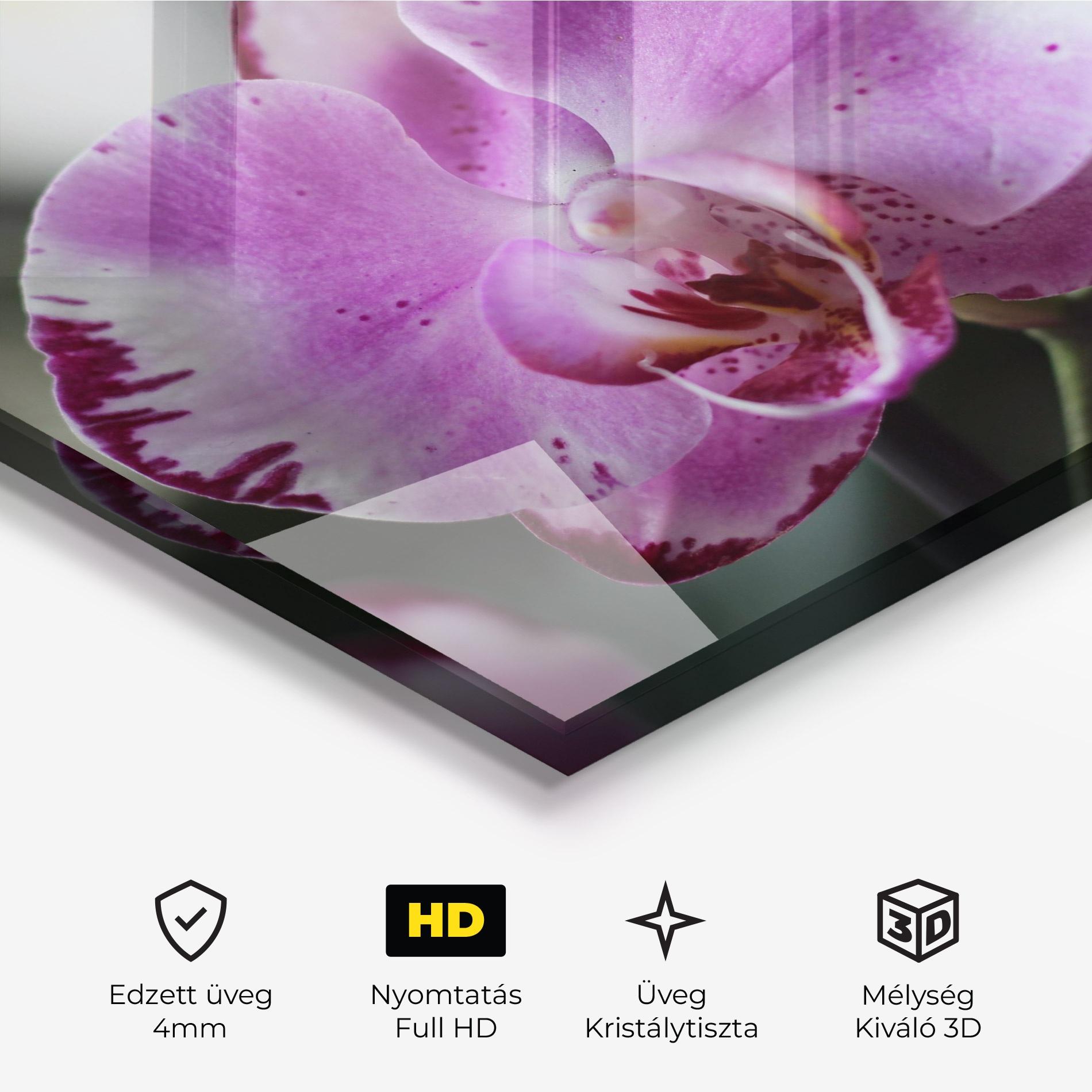 Üvegkép Dark Purple Orchids In Nature mockup 3